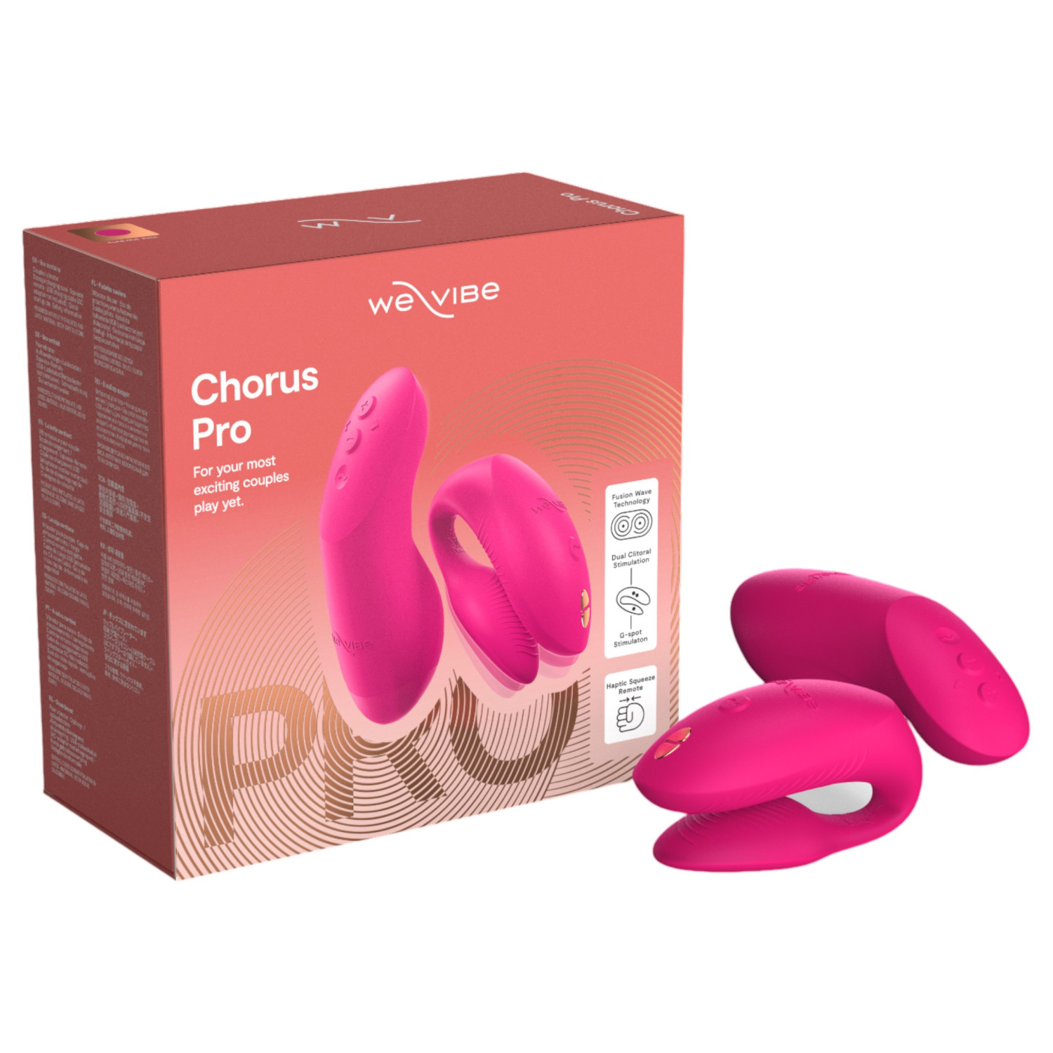 We-Vibe Chorus Pro - vibračný párový vibrátor s diaľkovým ovládaním - ružový