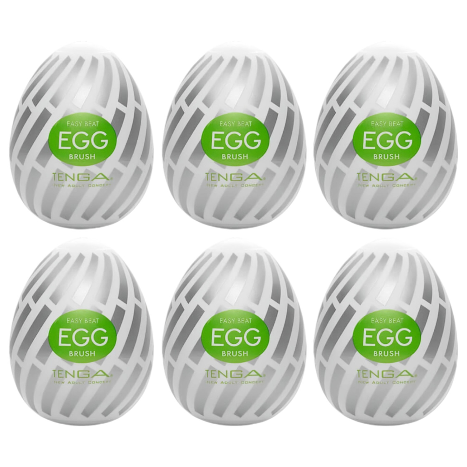 TENGA Egg Brush - masturbátor vajíčko - 6 kusov