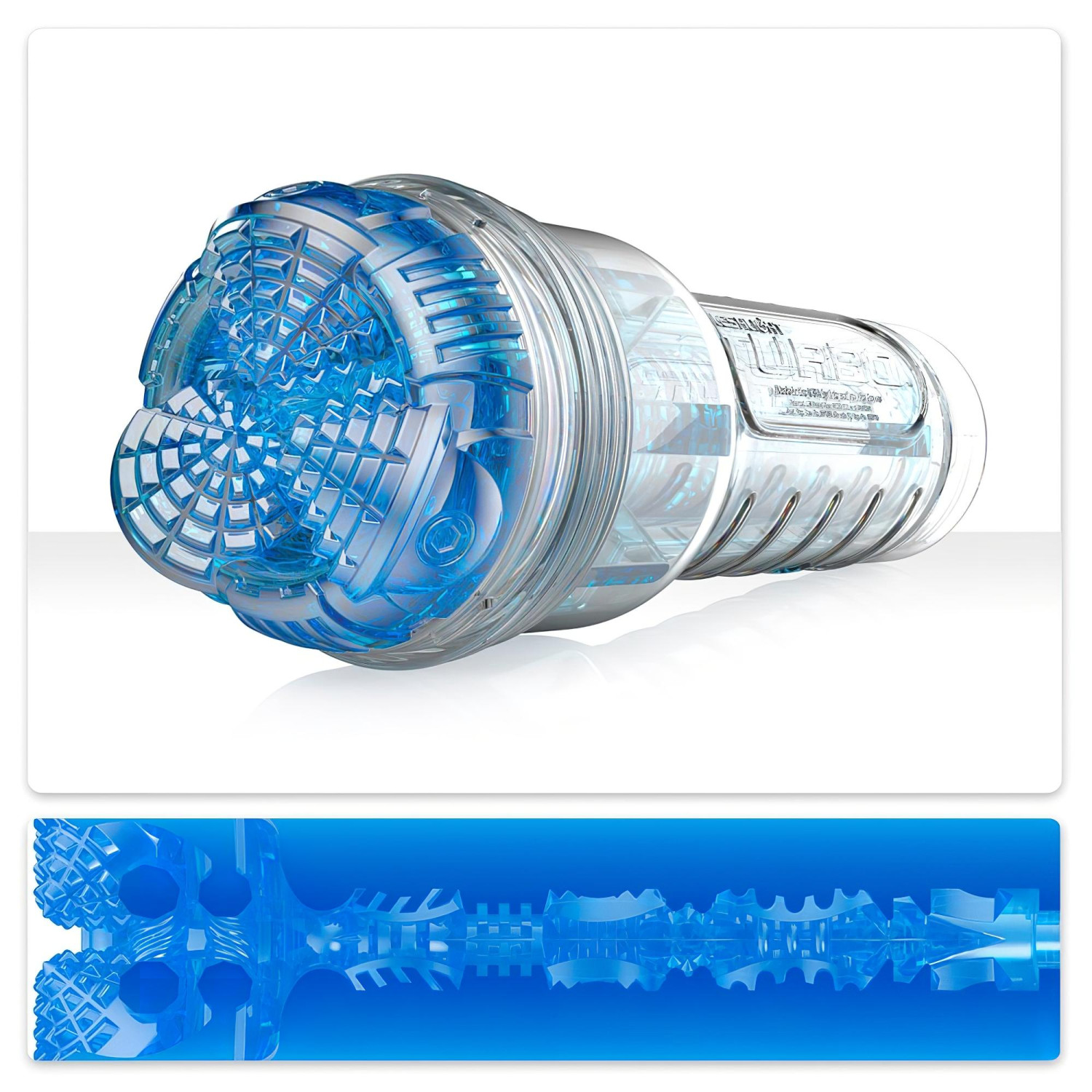 Fleshlight Turbo Core - pohlcujúci masturbátor - modrá