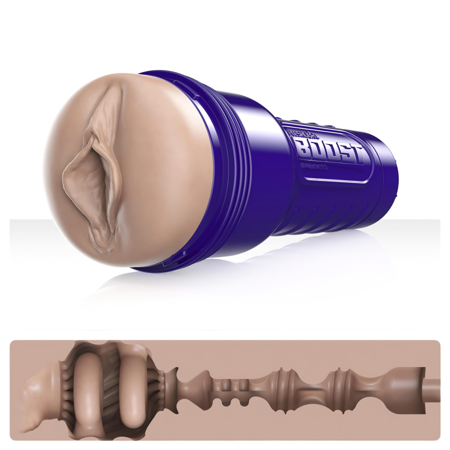 Fleshlight Boost Bang - realistická vagína masturbátor - prírodná farba