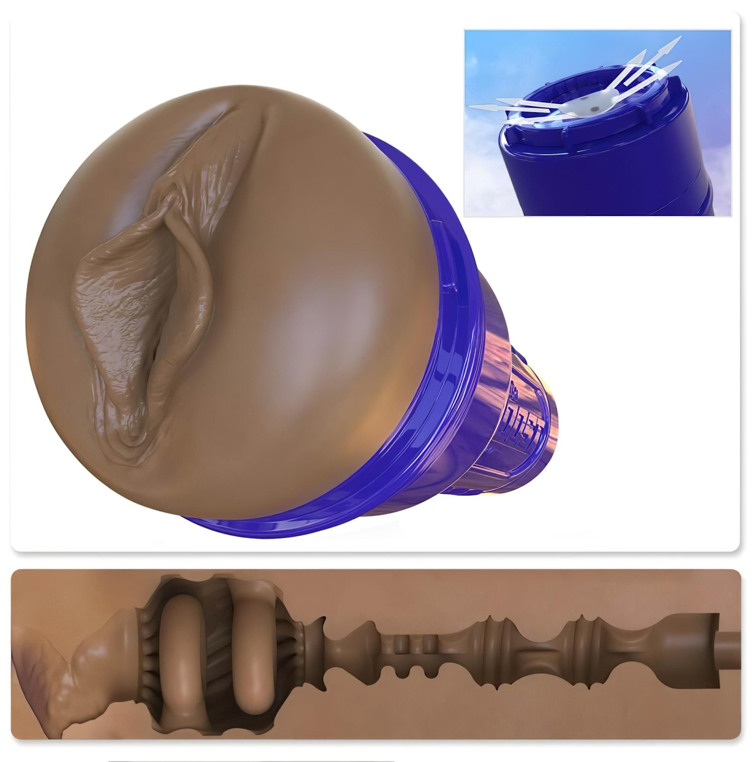 Fleshlight Boost Bang - realistická vagína masturbátor - hnedá