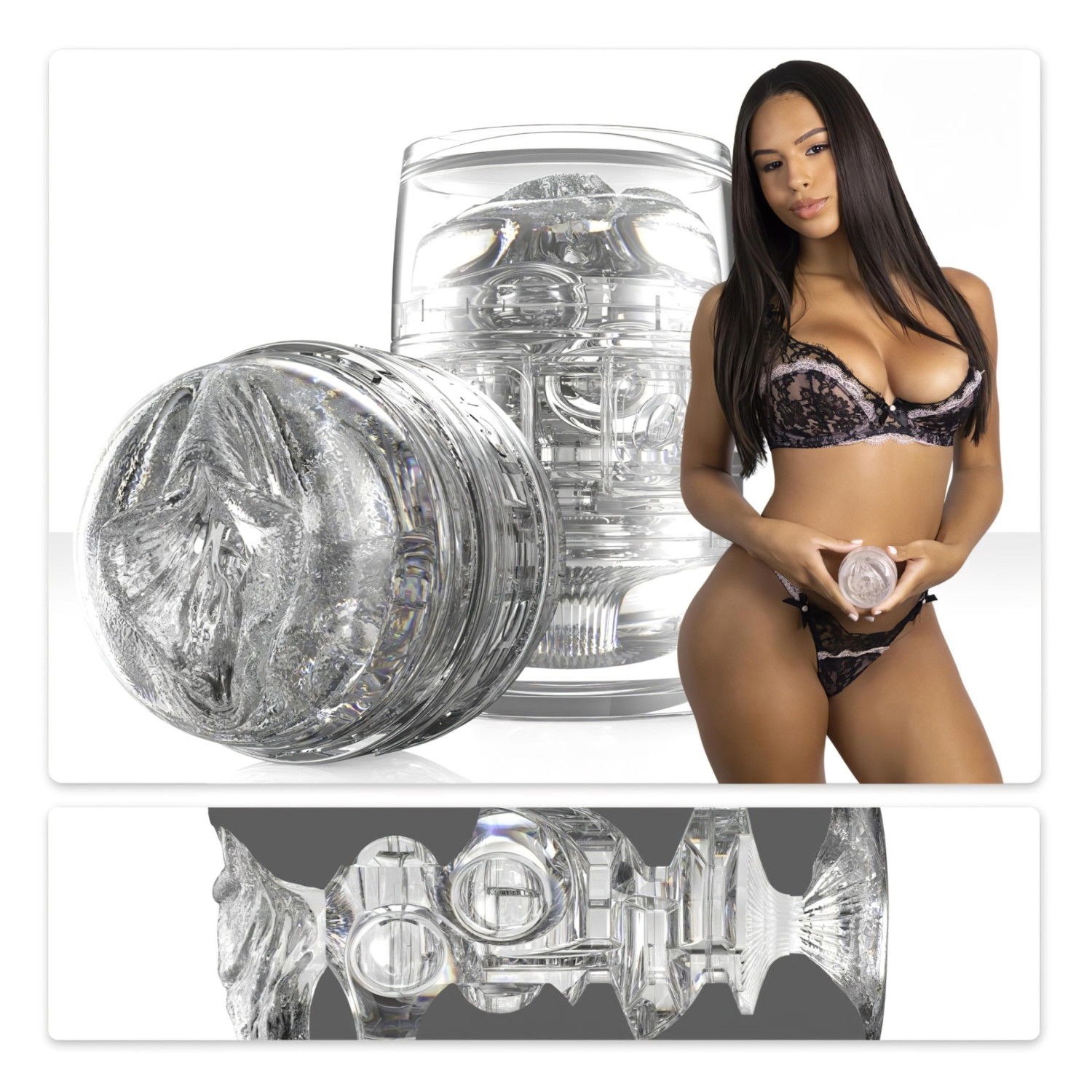 Fleshlight Quickshot Autumn Falls - cestovný masturbátor - priehľadný