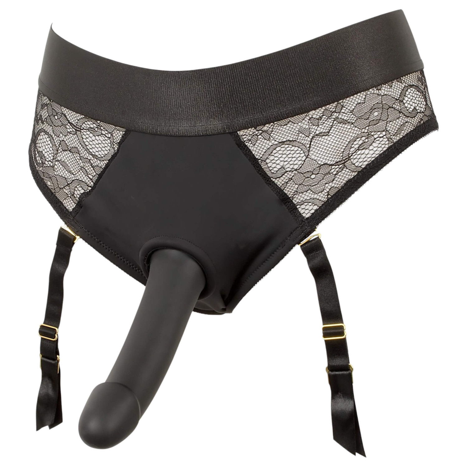 You2Toys - pripínací dildo s nohavičkami - čierne