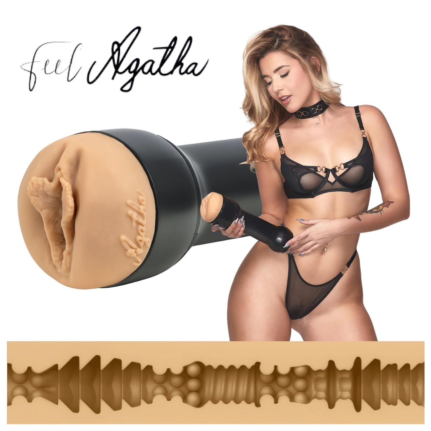 Kiiroo Agatha Vega - masturbátor vagína - PowerBlow kompatibilný - natur