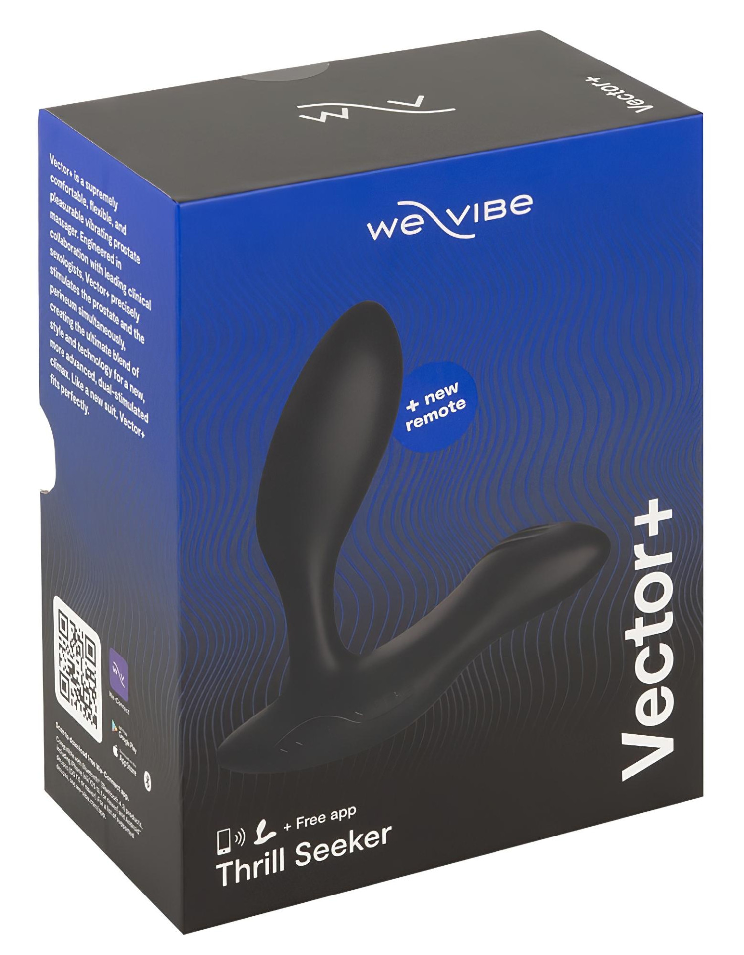 We-Vibe Vector+ - análny vibrátor s aplikáciou - dobíjací - čierny
