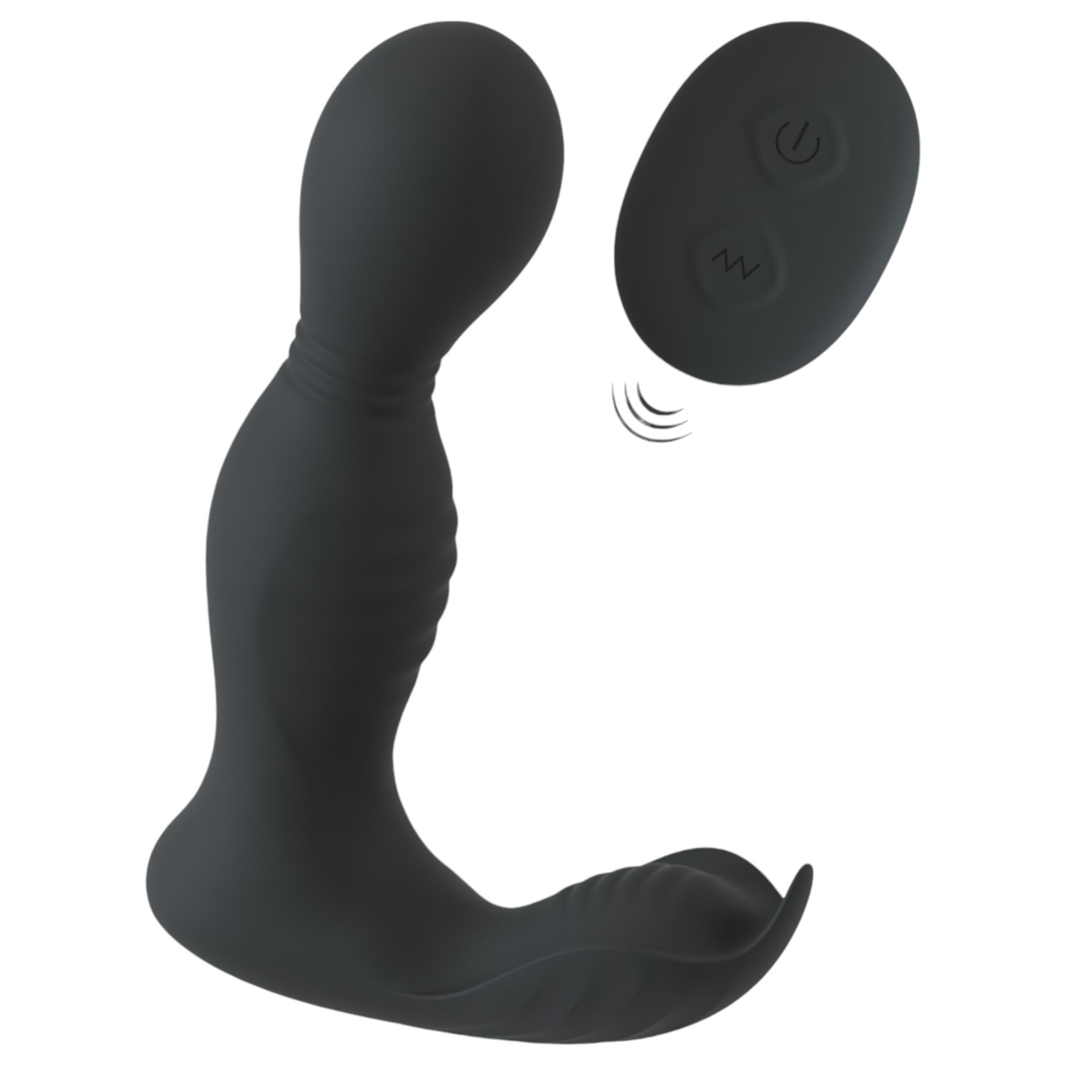 Rebel - vibrátor na prostatu s diaľkovým ovládaním 2v1 - čierny