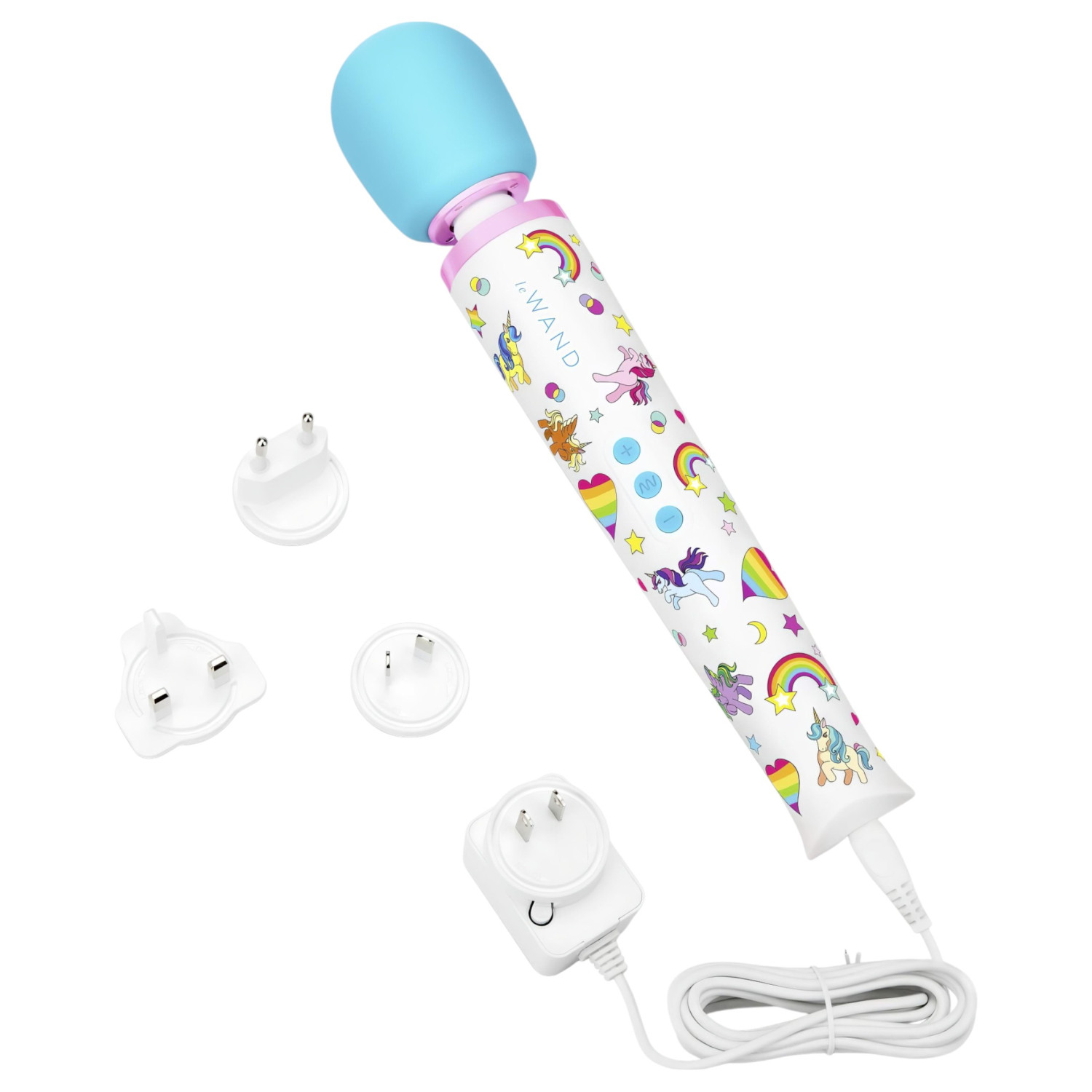 le Wand Unicorn - masážny vibrátor set - dúhová farba