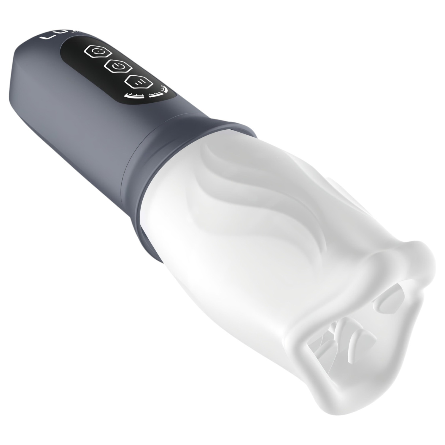 LUX Active First Class - automatický masturbátor s rotačnou hlavou - biely/sivý