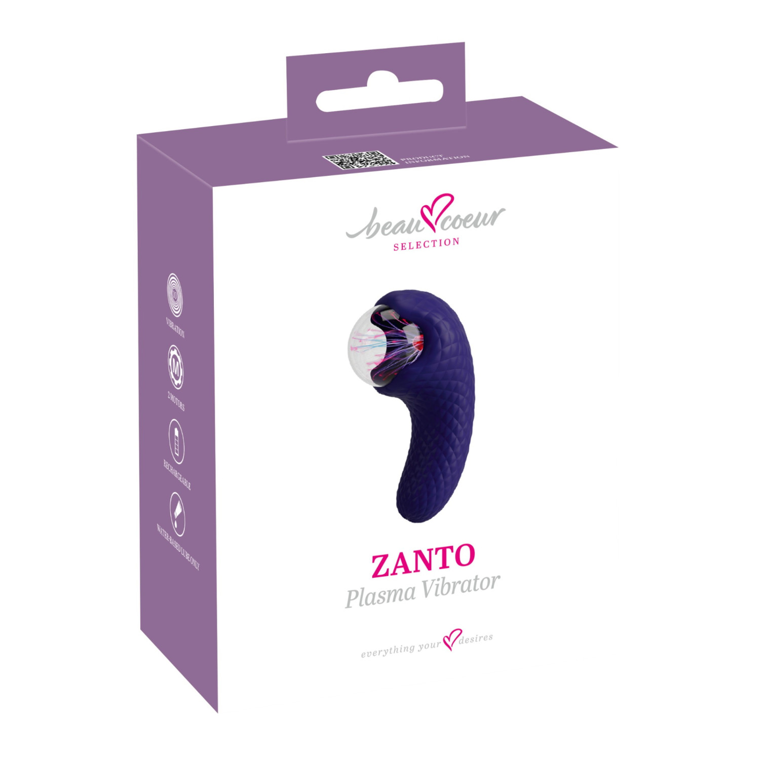 Beau Coeur Zanto - vibrátor pre ženy - vibrácie - modrý