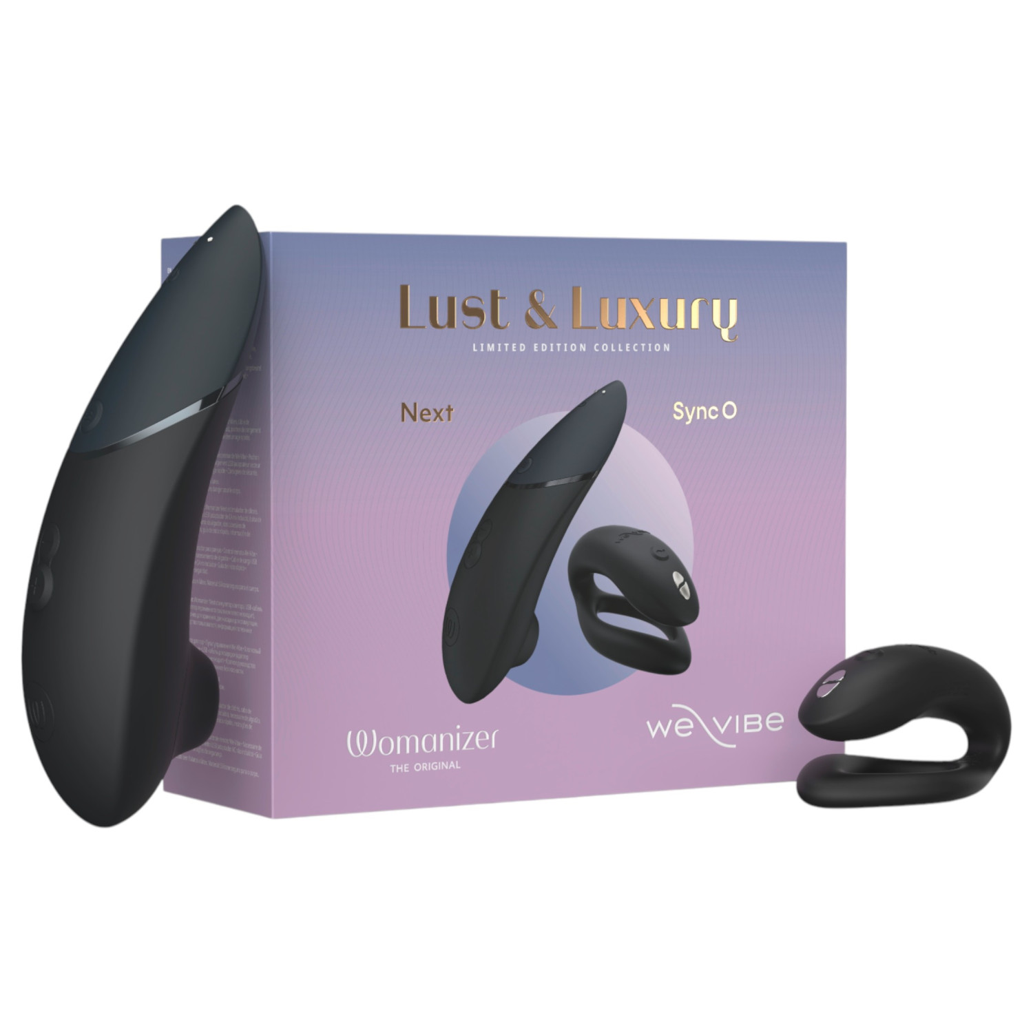 Womanizer Lust&Luxury - klitorálny a párový vibrátor set - čierny