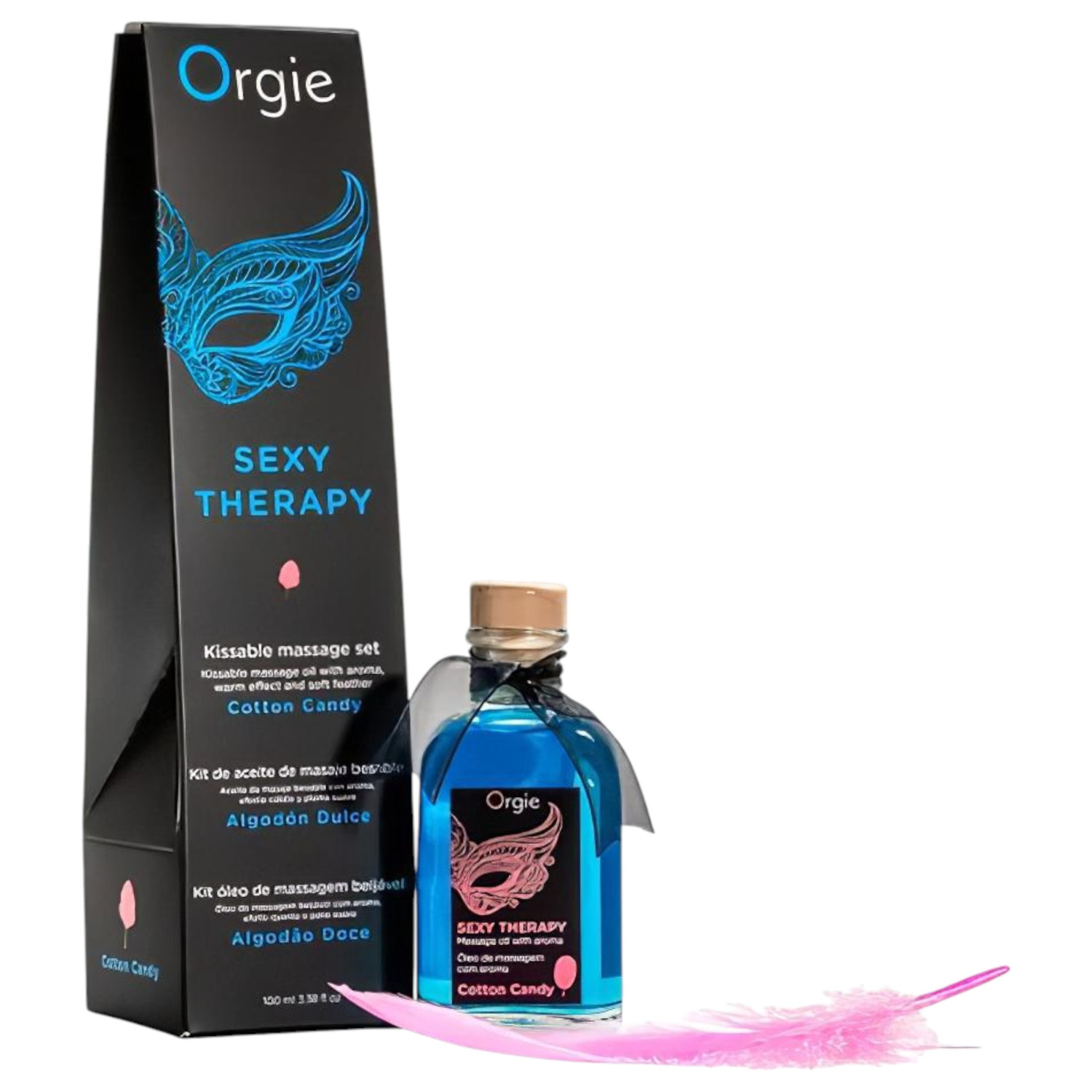 Orgie - masážny olej set - vôňa cukrovej vaty