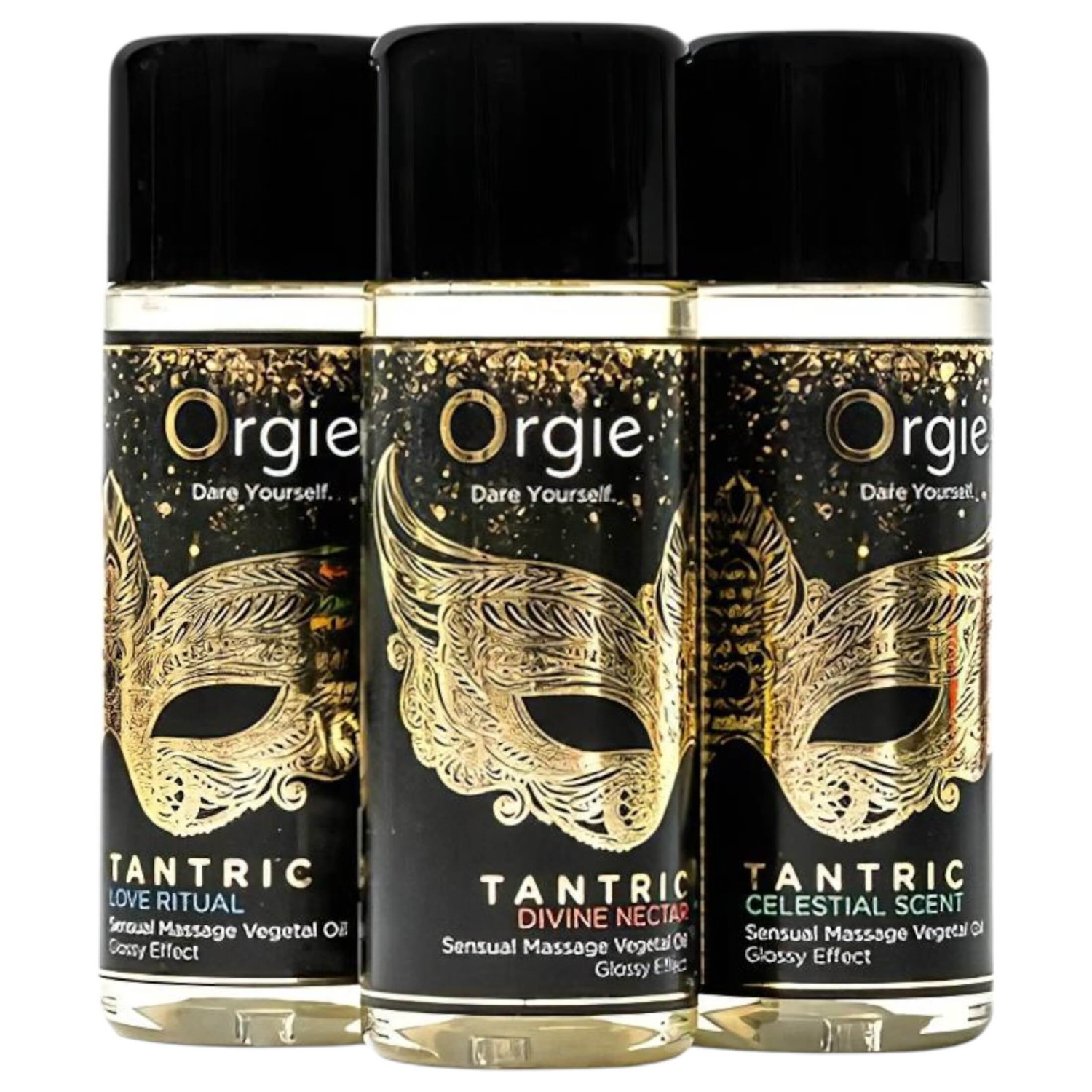 Orgie Tantric - sada masážnych olejov - zmyselný efekt - 3x30 ml