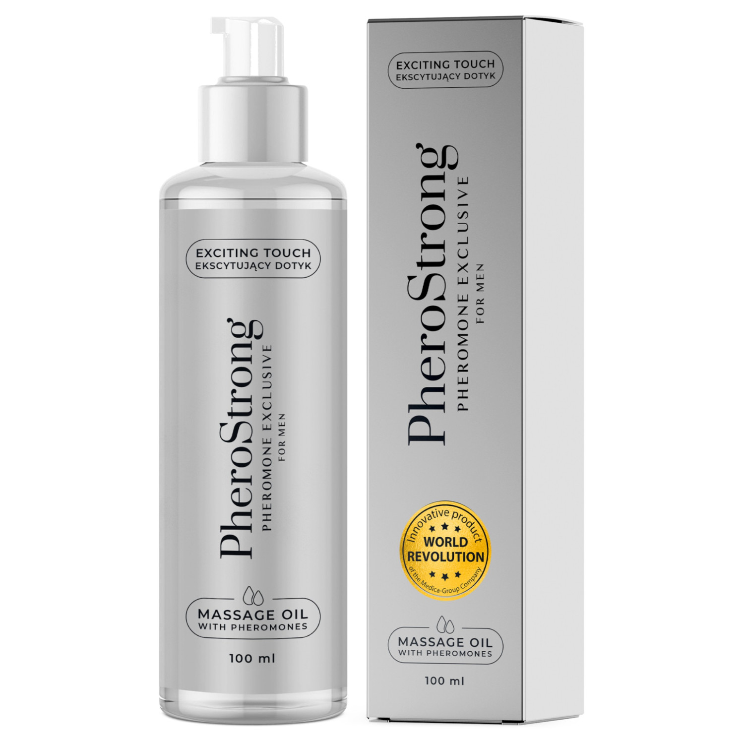 PheroStrong Exclusive - masážny olej pre mužov - 100 ml