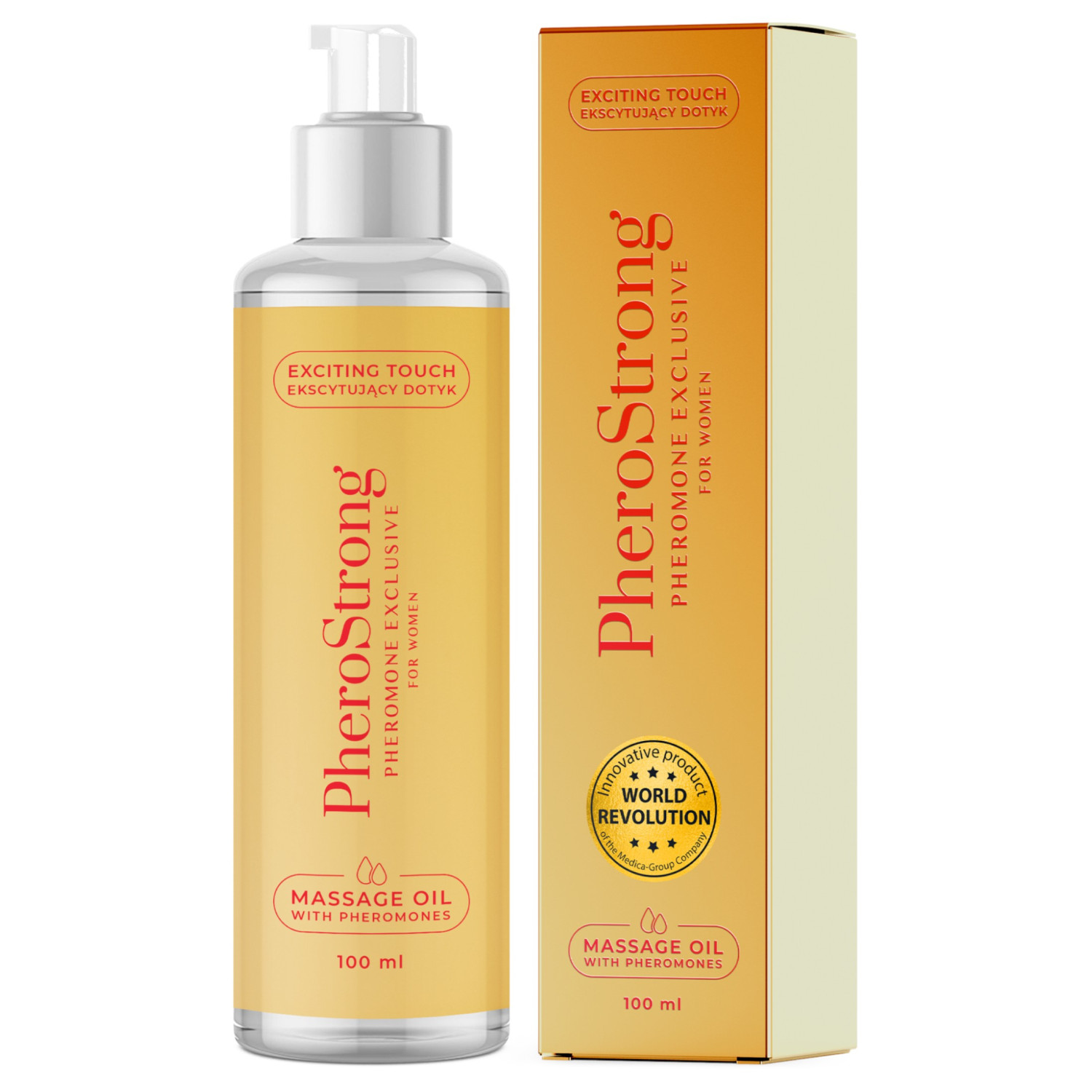 PheroStrong Exclusive - masážny olej pre ženy - 100 ml