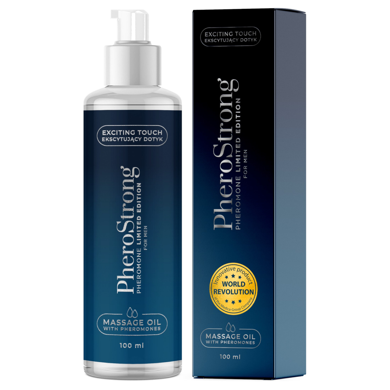 PheroStrong Limited Edition - masážny olej pre mužov (100ml)
