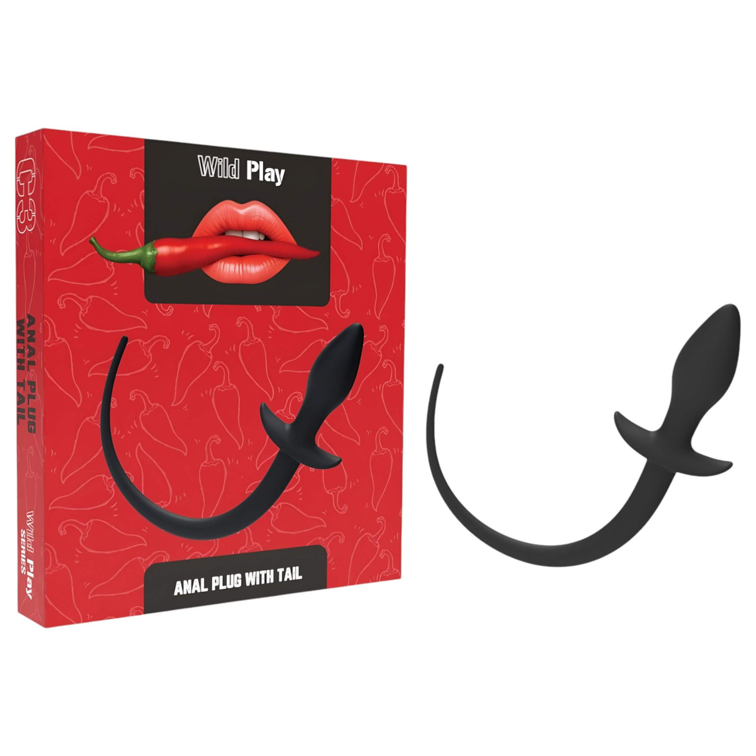 Wild Play - análny kolík s chvostom - čierny