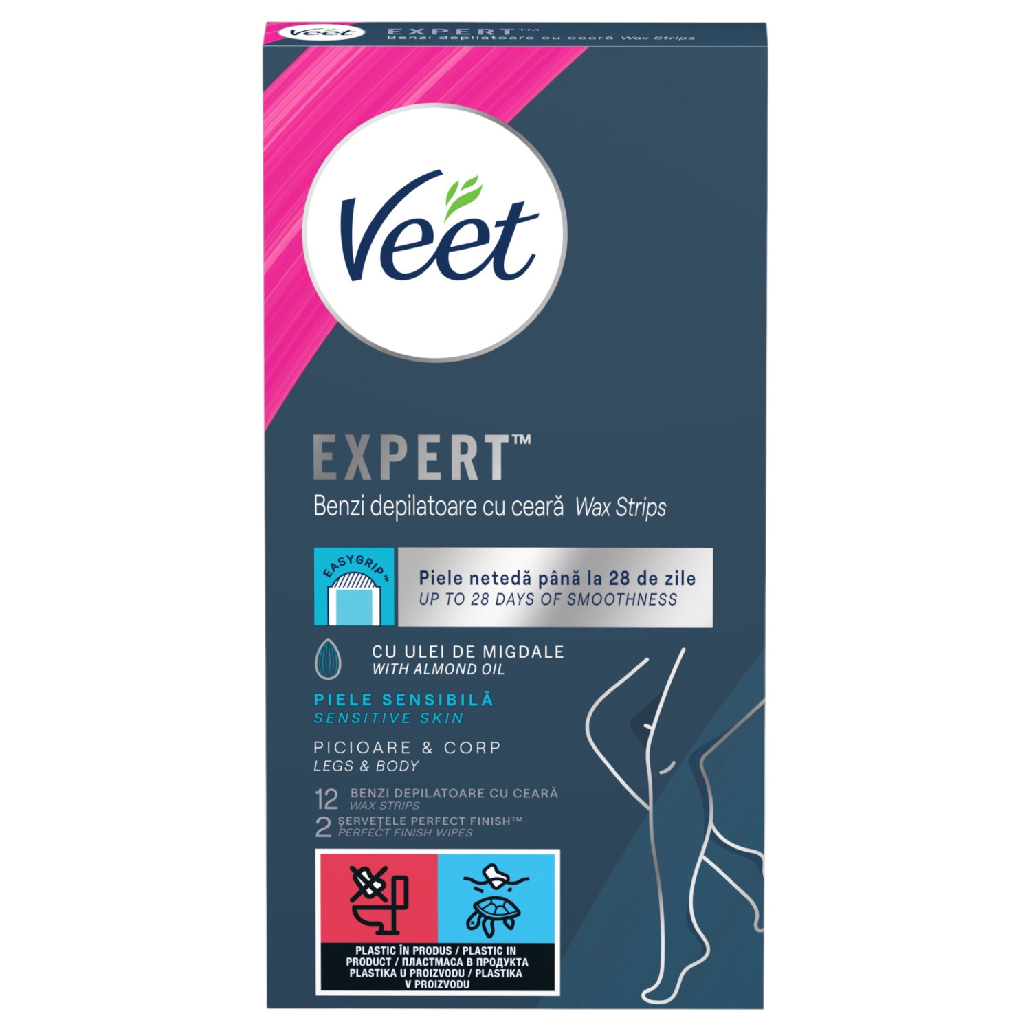 Veet Expert - depilačné pásiky - na suchú pokožku - 12 ks