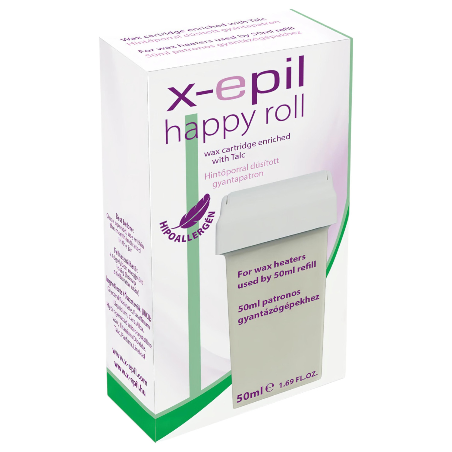 X-Epil Happy Roll - depilačný patróna (50ml) - hypoalergénny