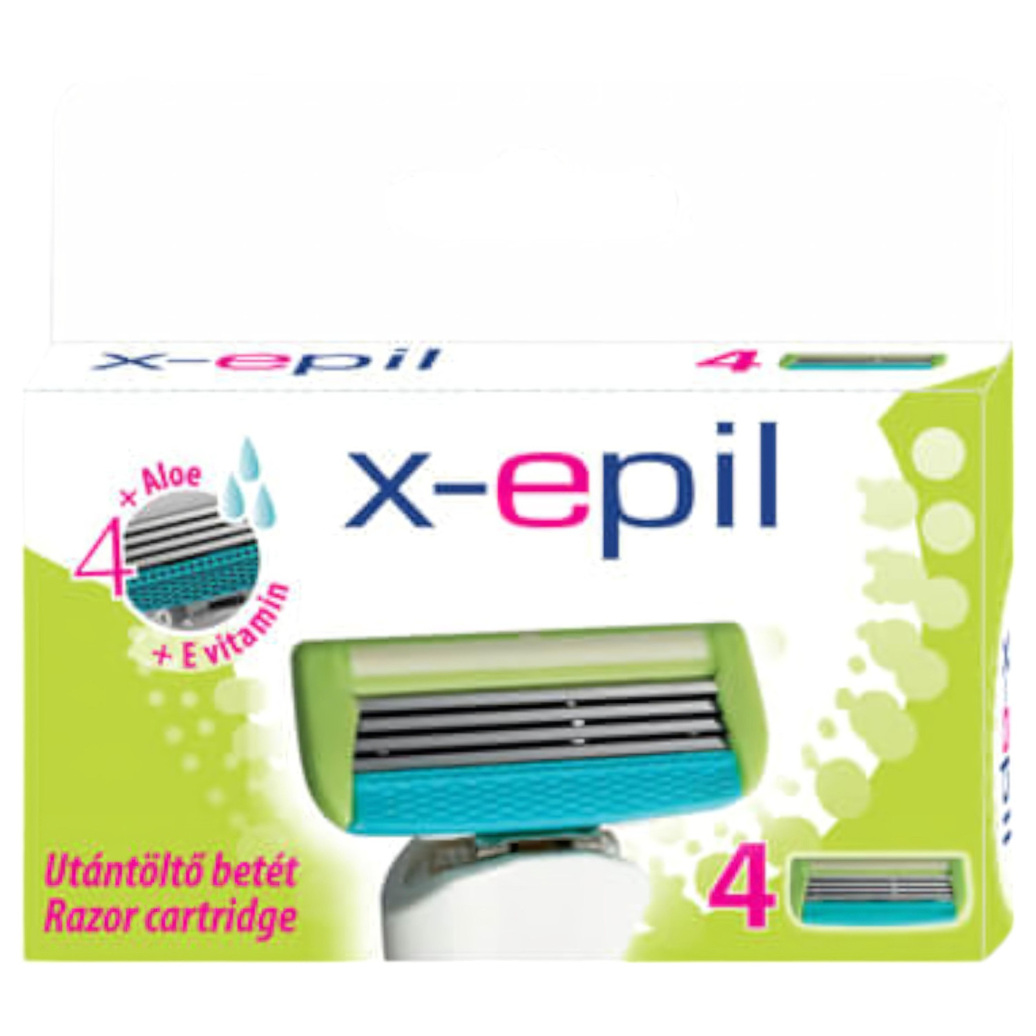 X-Epil - dámska holiaca hlavica - 4 čepele - 4 ks