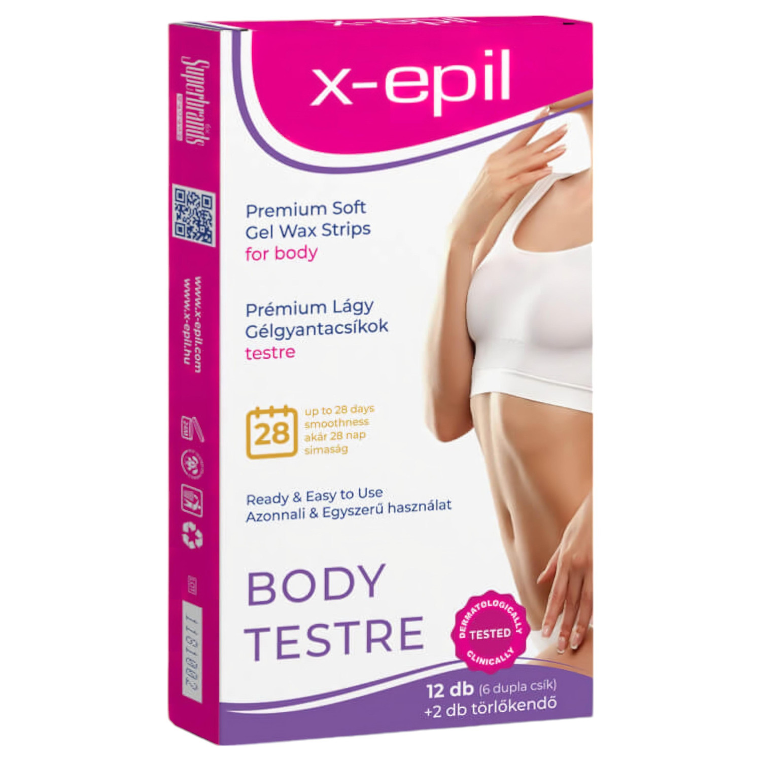 X-Epil - depilačné pásiky na telo - gél