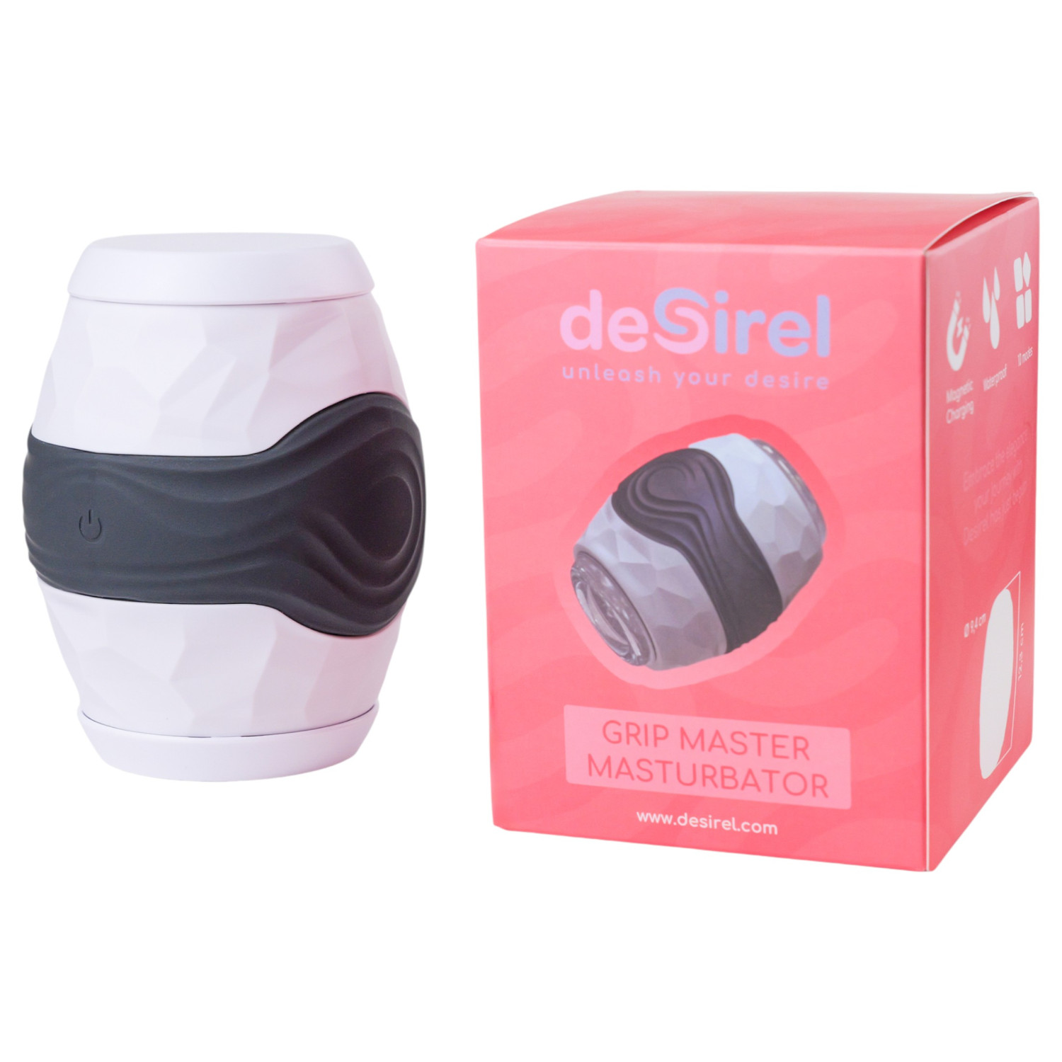Desirel Grip Master - masturbátor pre mužov - silný stisk - sivý