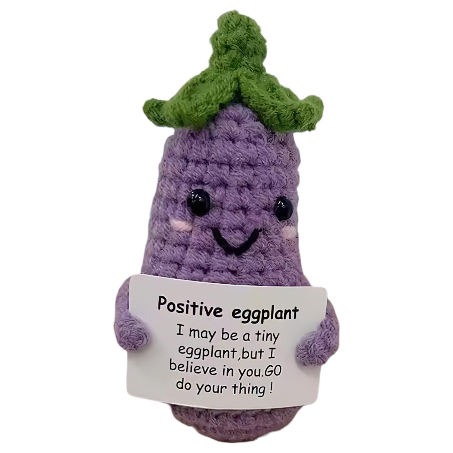 Pozitívny baklažán - pletené dildo - fialový