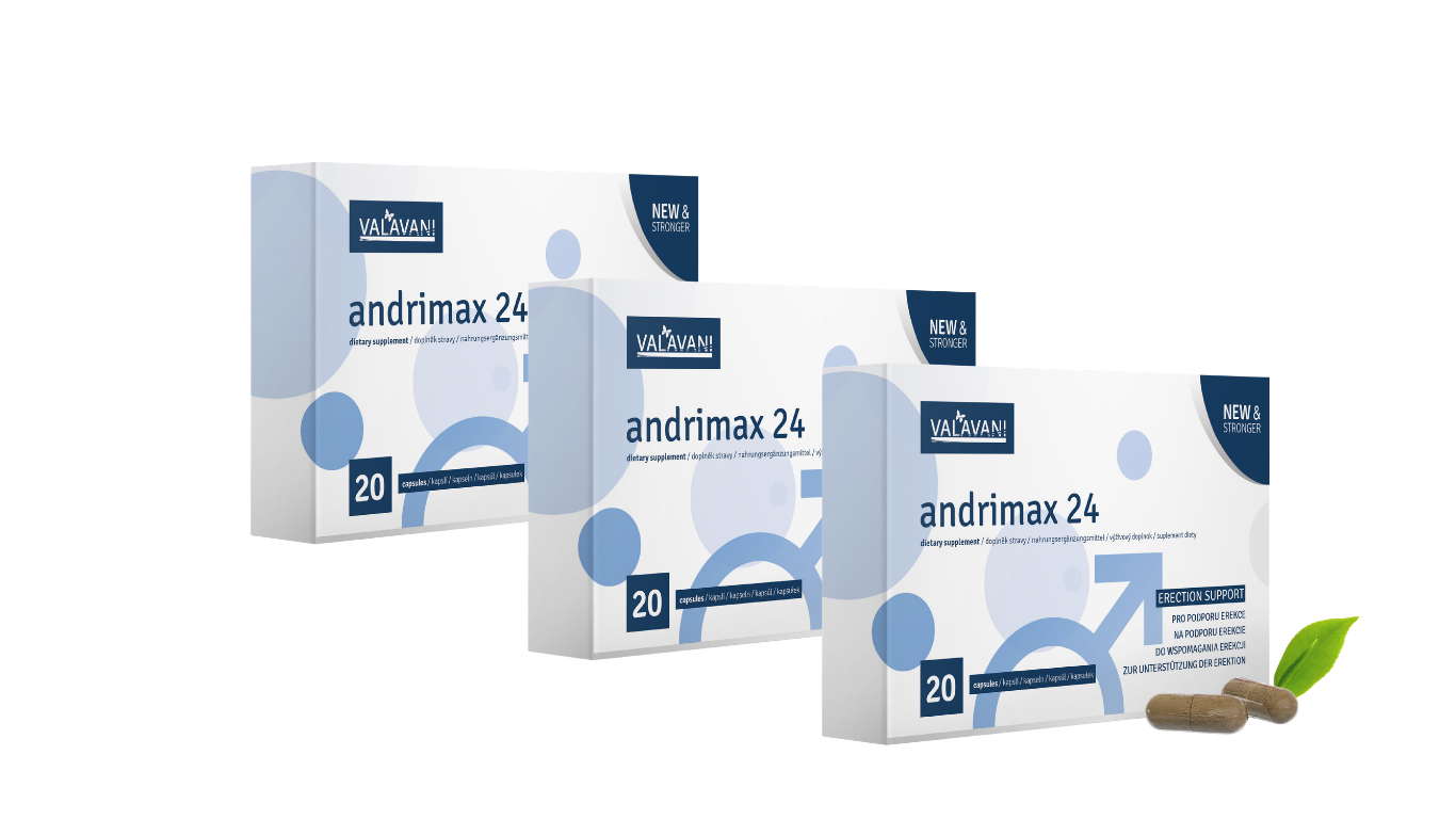 VALAVANI 2+1 ZDARMA  Doplnok na podporu mužnosti Andrimax 24 - 60 kapsúl