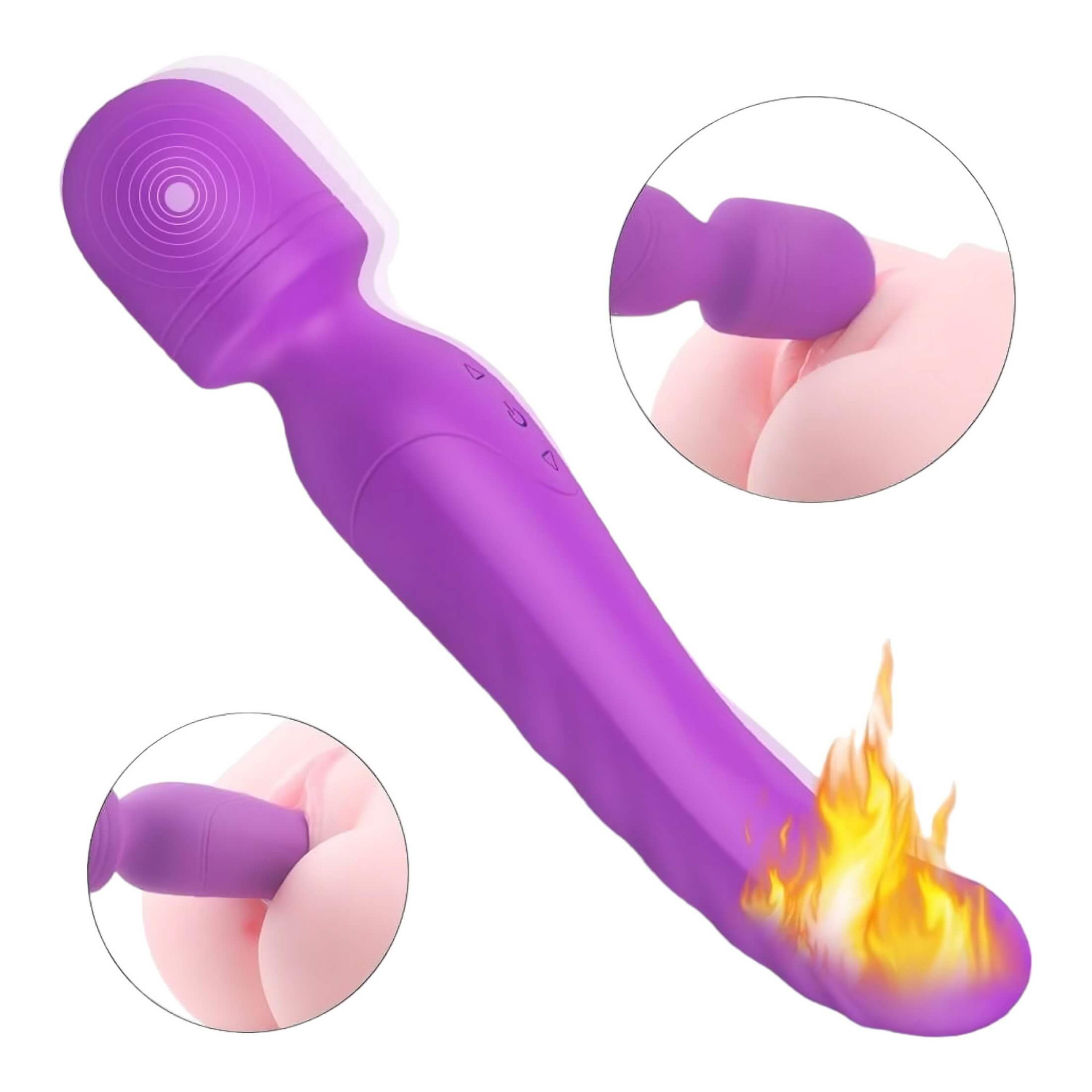 Sex HD Iris - duálny vibračný masážny vibrátor s ohrevom - fialový