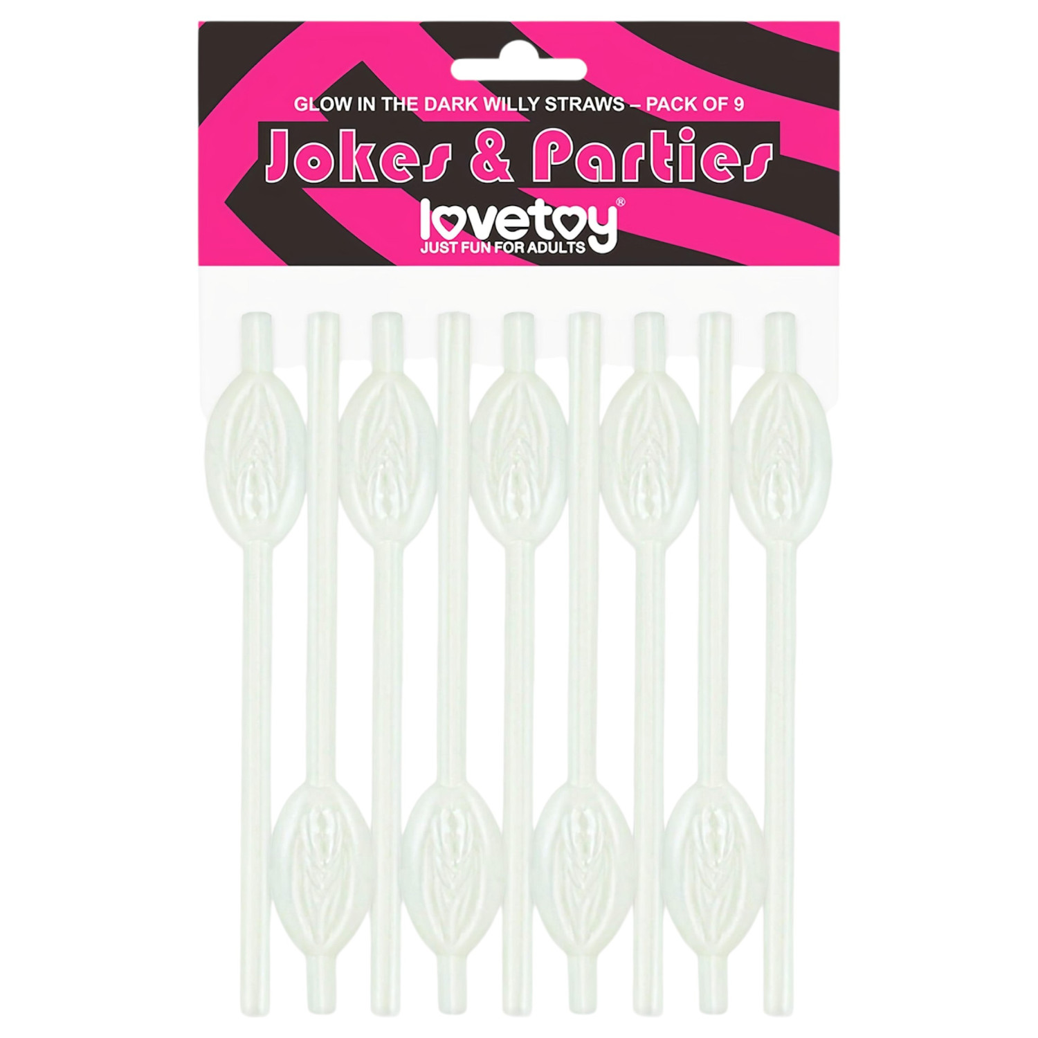 Lovetoy - slamka s vagínou - svietiaca - biela