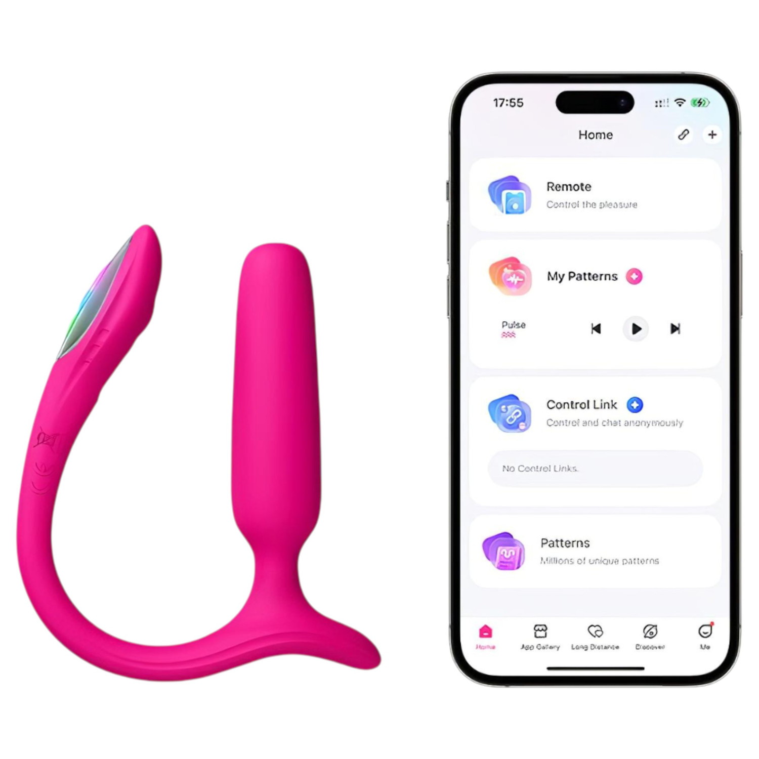 Lovense - análny vibrátor - smart ovládanie - ružový
