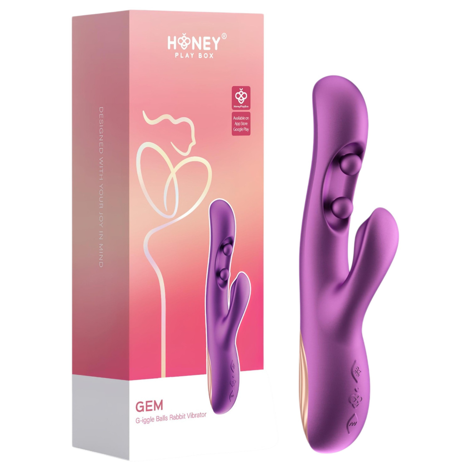 Honey Play Box Gem - vibrátor na G-bod a klitoris - perlový