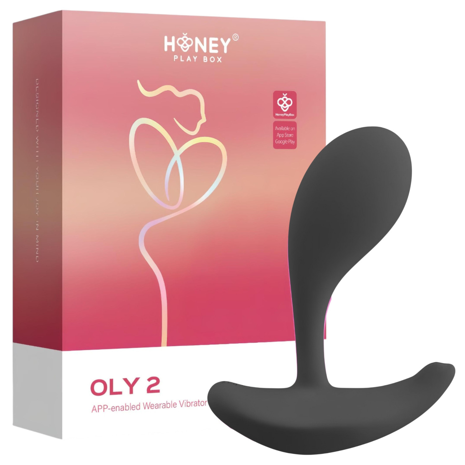 Honey Play Box Oly 2 - vibrátor na bod G a klitoris - čierny