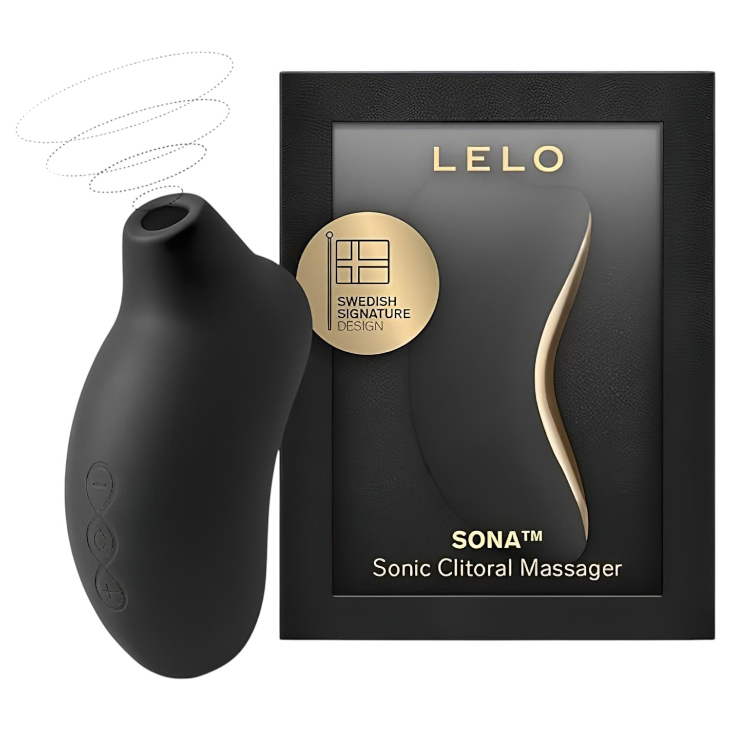 LELO Sona - stimulátor klitorisu s vlnami - čierny