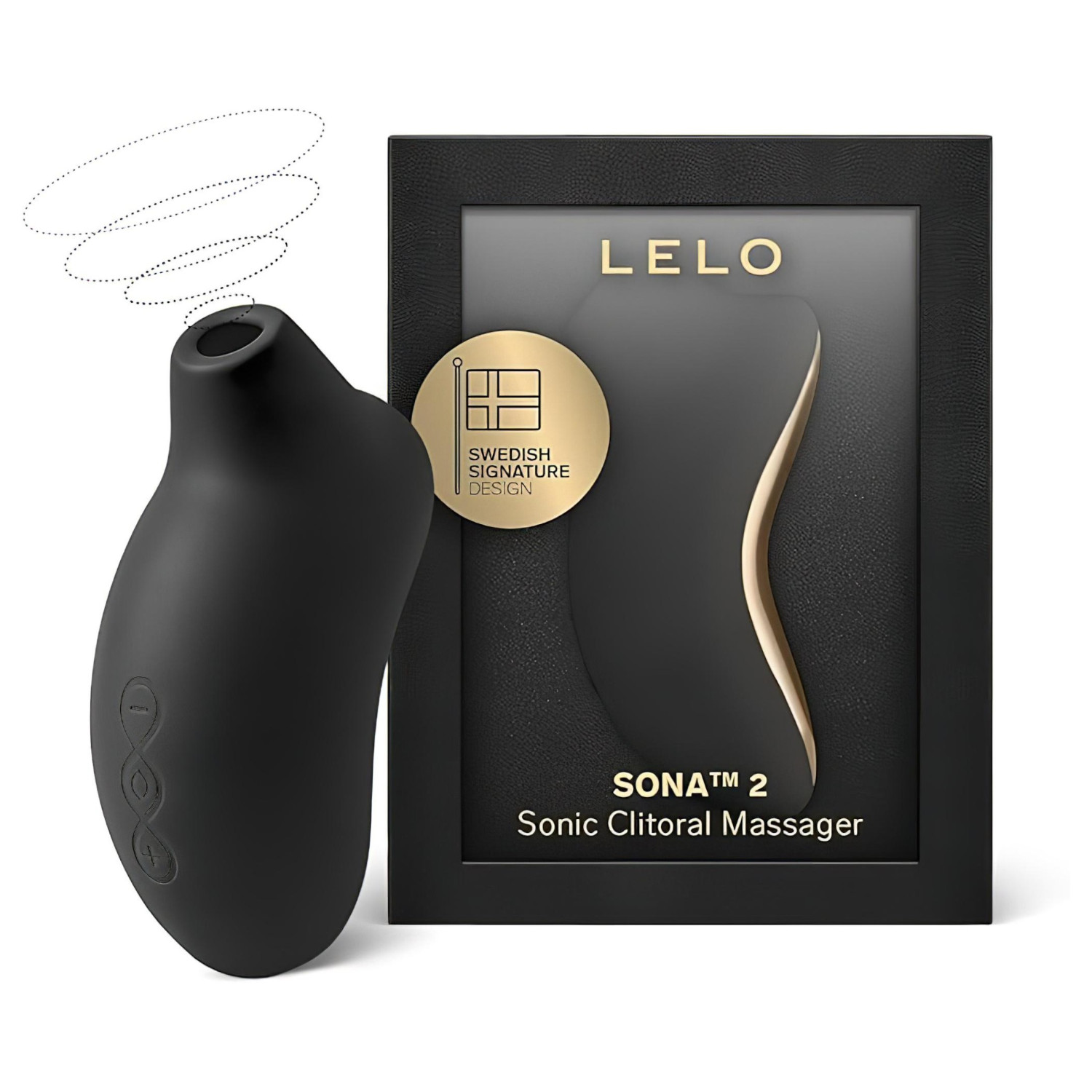 LELO Sona 2 - stimulátor klitorisu s vlnami - čierny