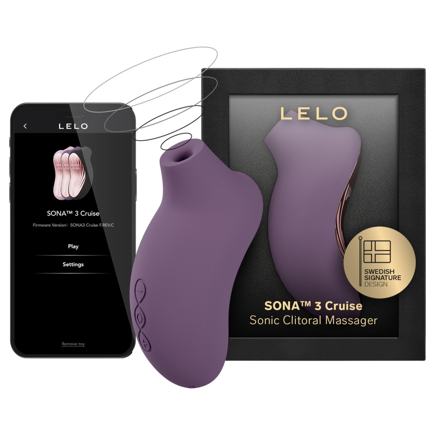LELO Sona 3 Cruise - stimulátor klitorisu na vlny - fialový