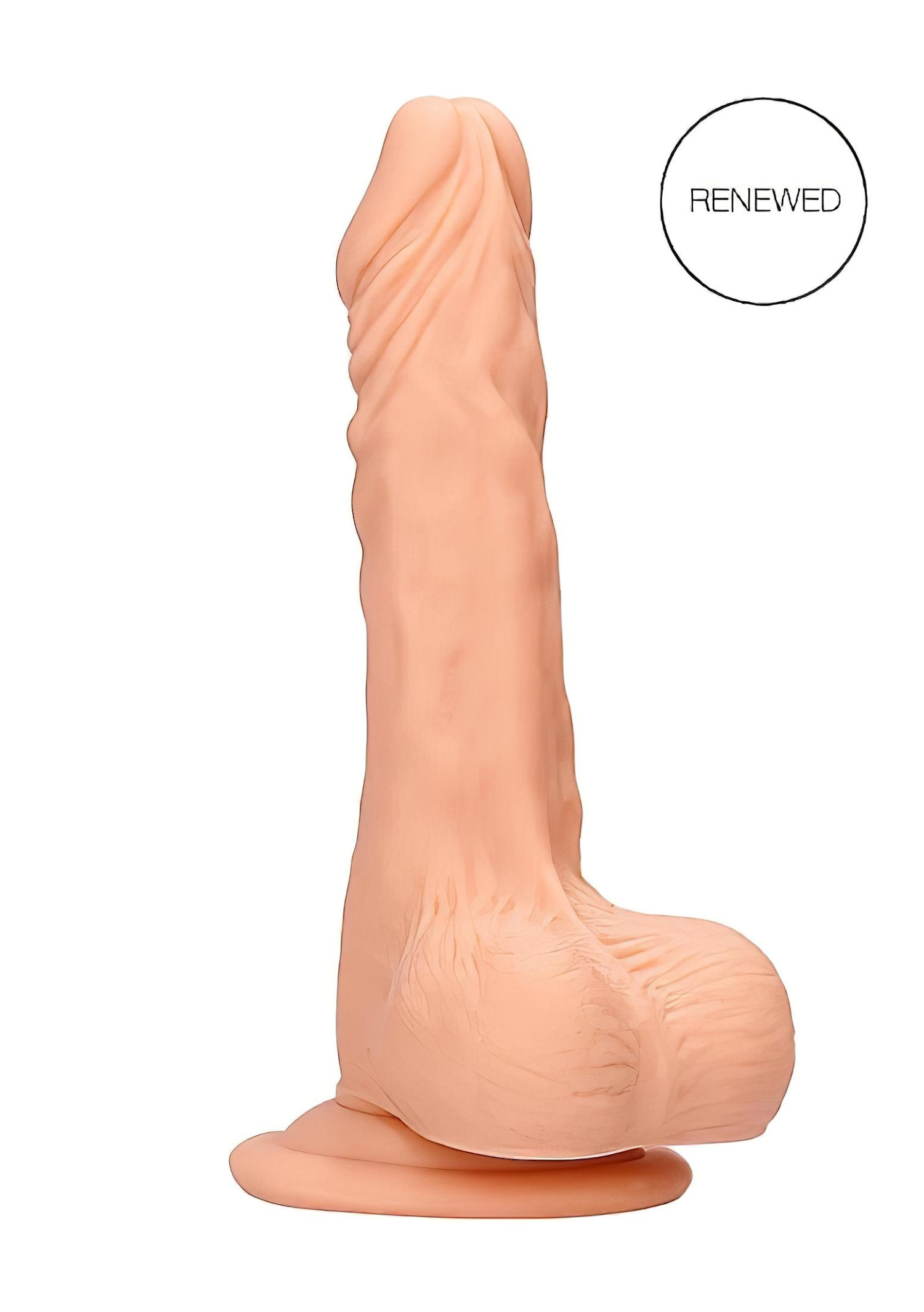 RealRock - realistický dildó s semenníkmi - 17 cm - telová farba