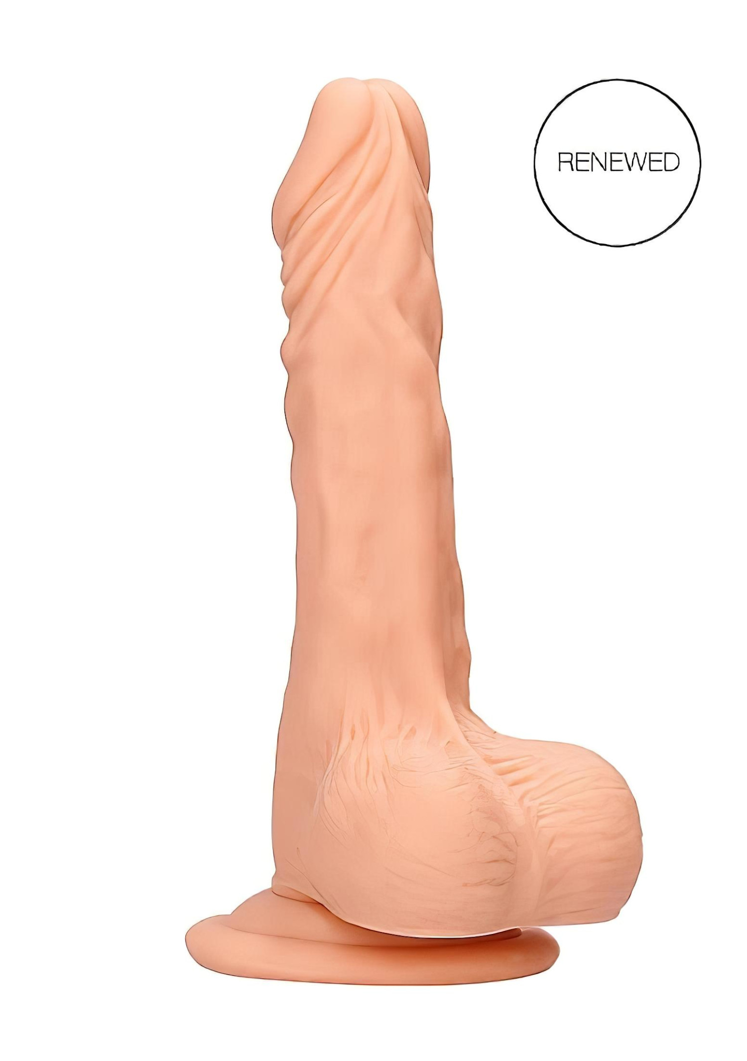 RealRock - realistický dildó s semenníkmi - 20 cm - naturálna farba