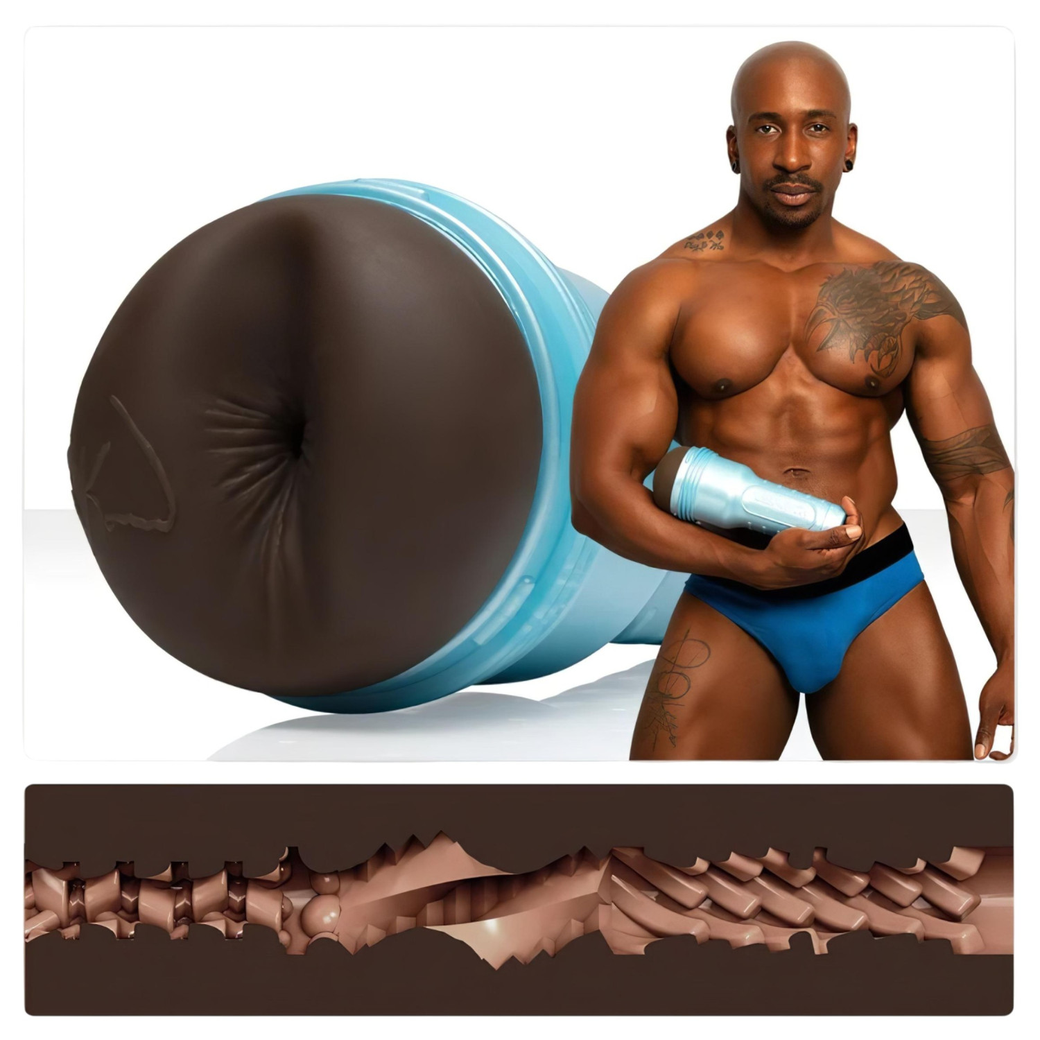 Fleshjack Max Konnor - realistický análny masturbátor - hnedý