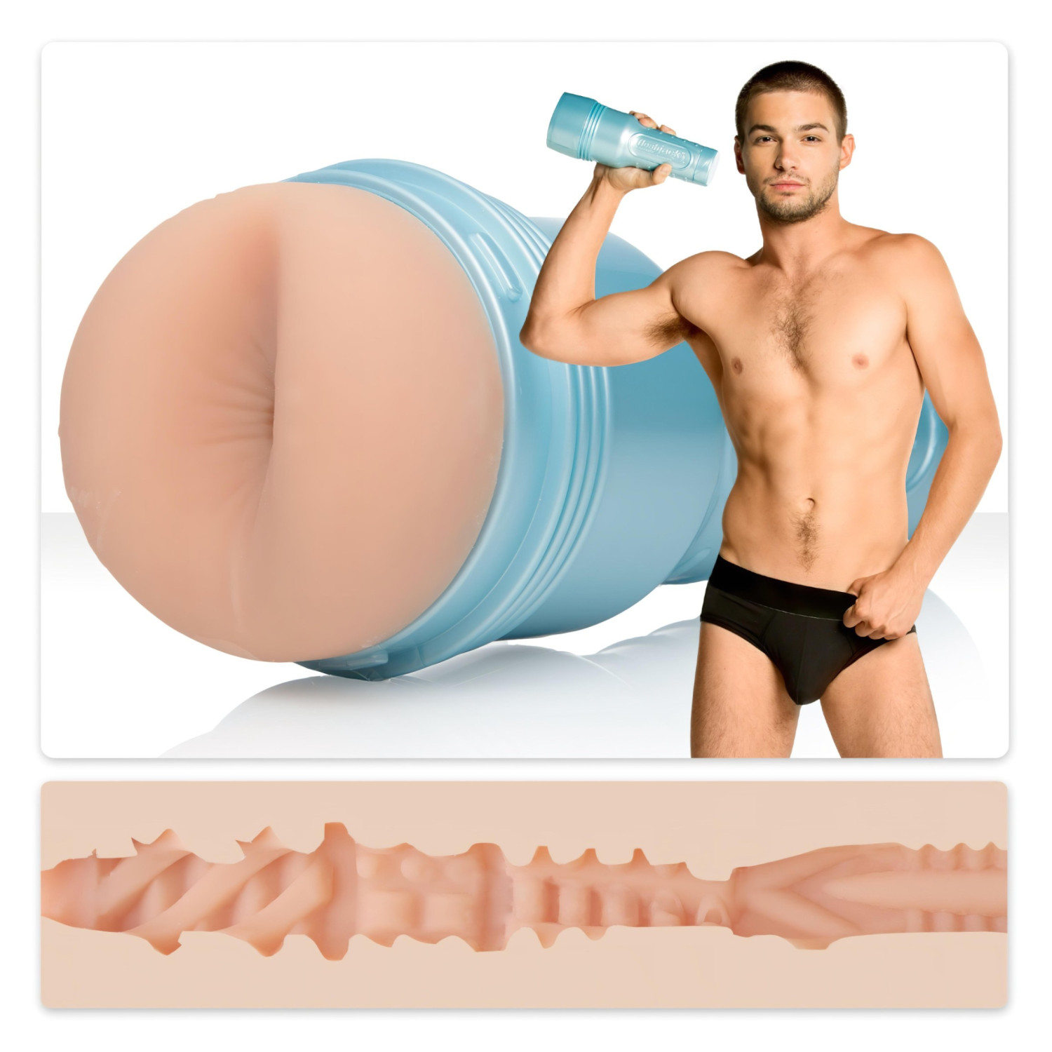 Fleshjack Johnny Rapid Man - realistický análny masturbátor - telová farba