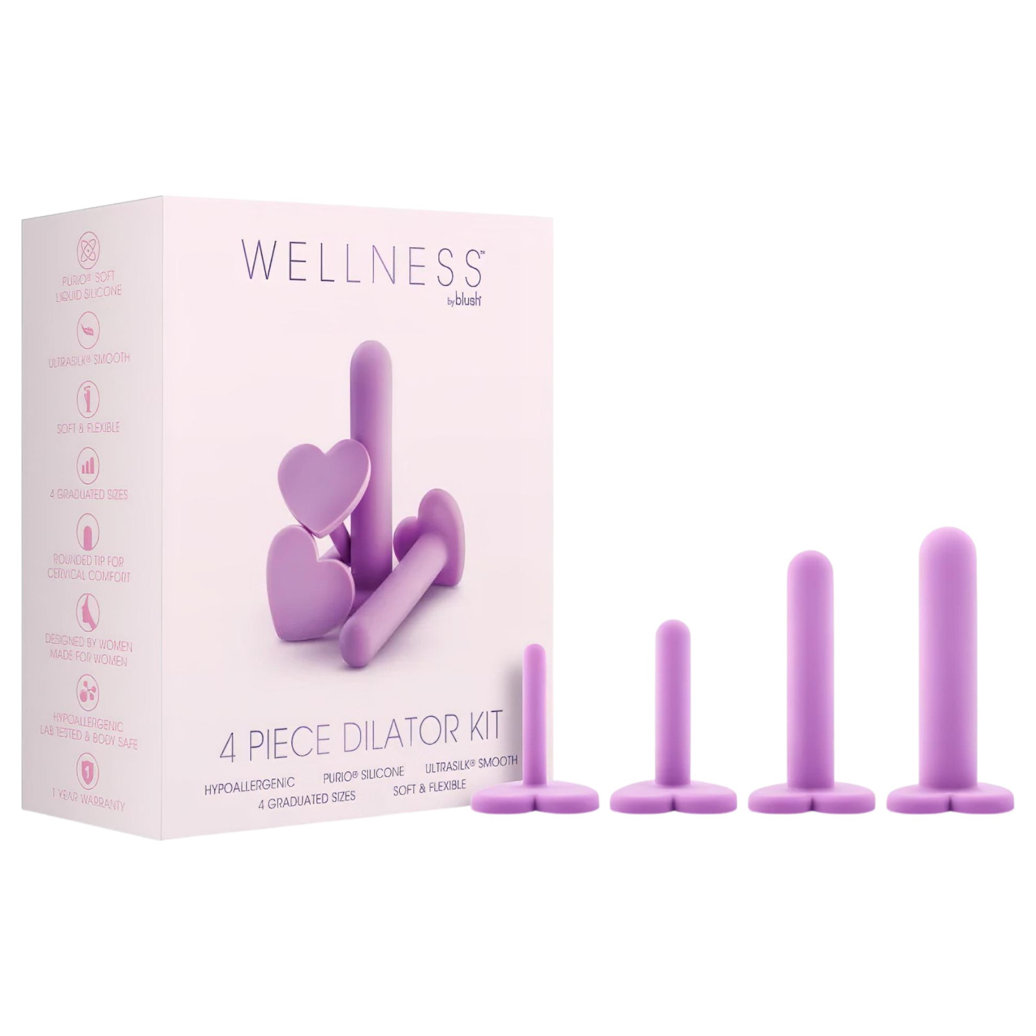 Blush Wellness - Súprava vaginálnych dilatátorov (fialová)