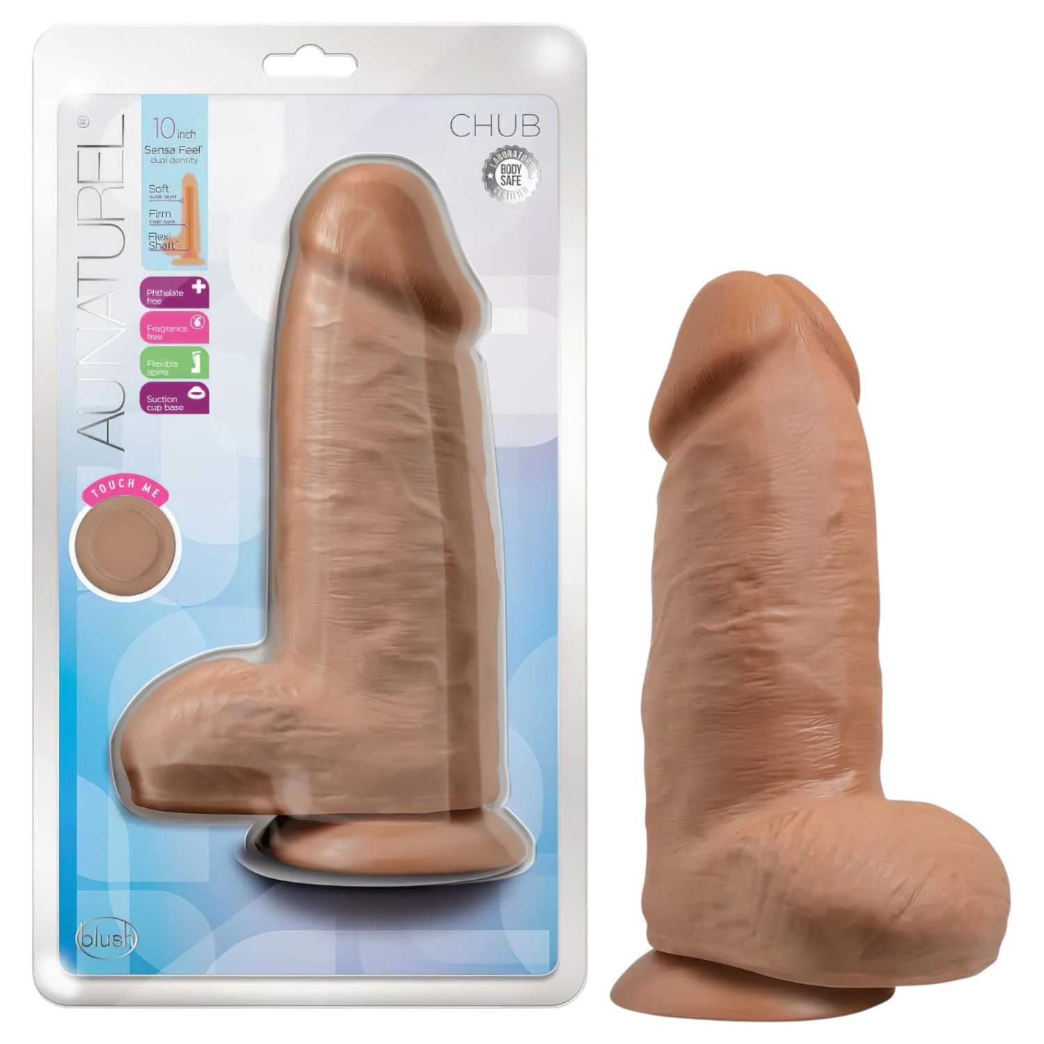 Blush Chub - realistický dildó s prísavkou - 18 cm - telová farba