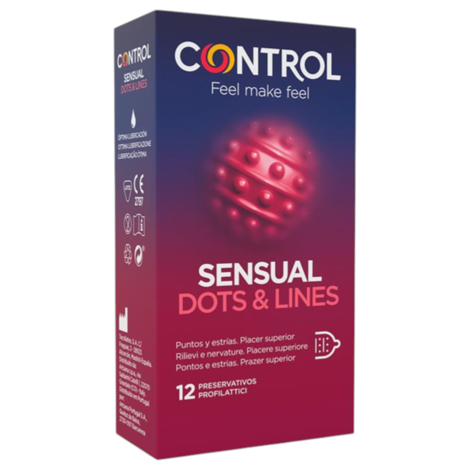 Control - prezervatív - vrúbkovaný