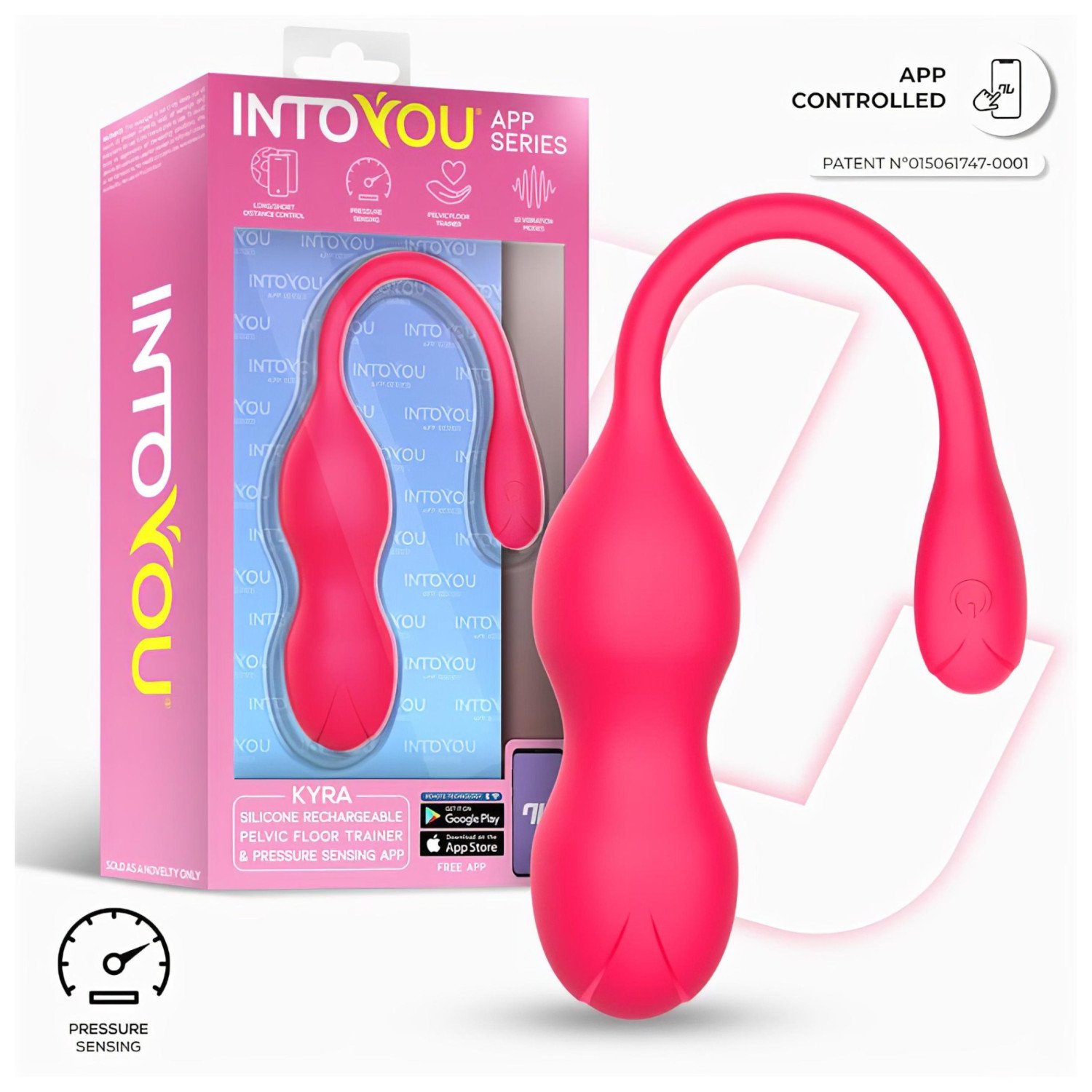 INTOYOU Kyra Pelvic - vibračné kegel guličky - smart funkcia - ružová