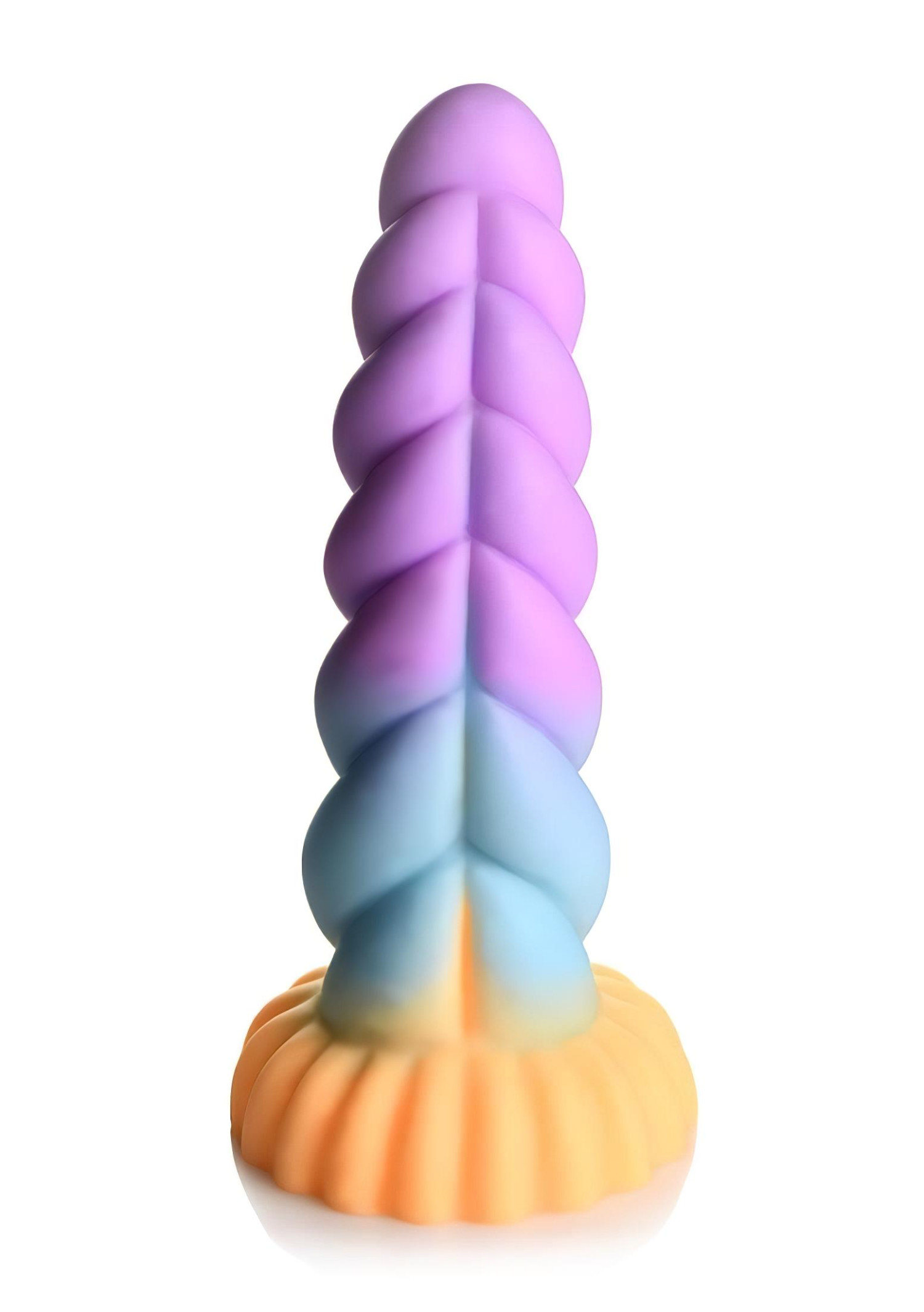 Creature Cocks Mystique - dildo jednorožec - 21 cm - fialovo-žltý