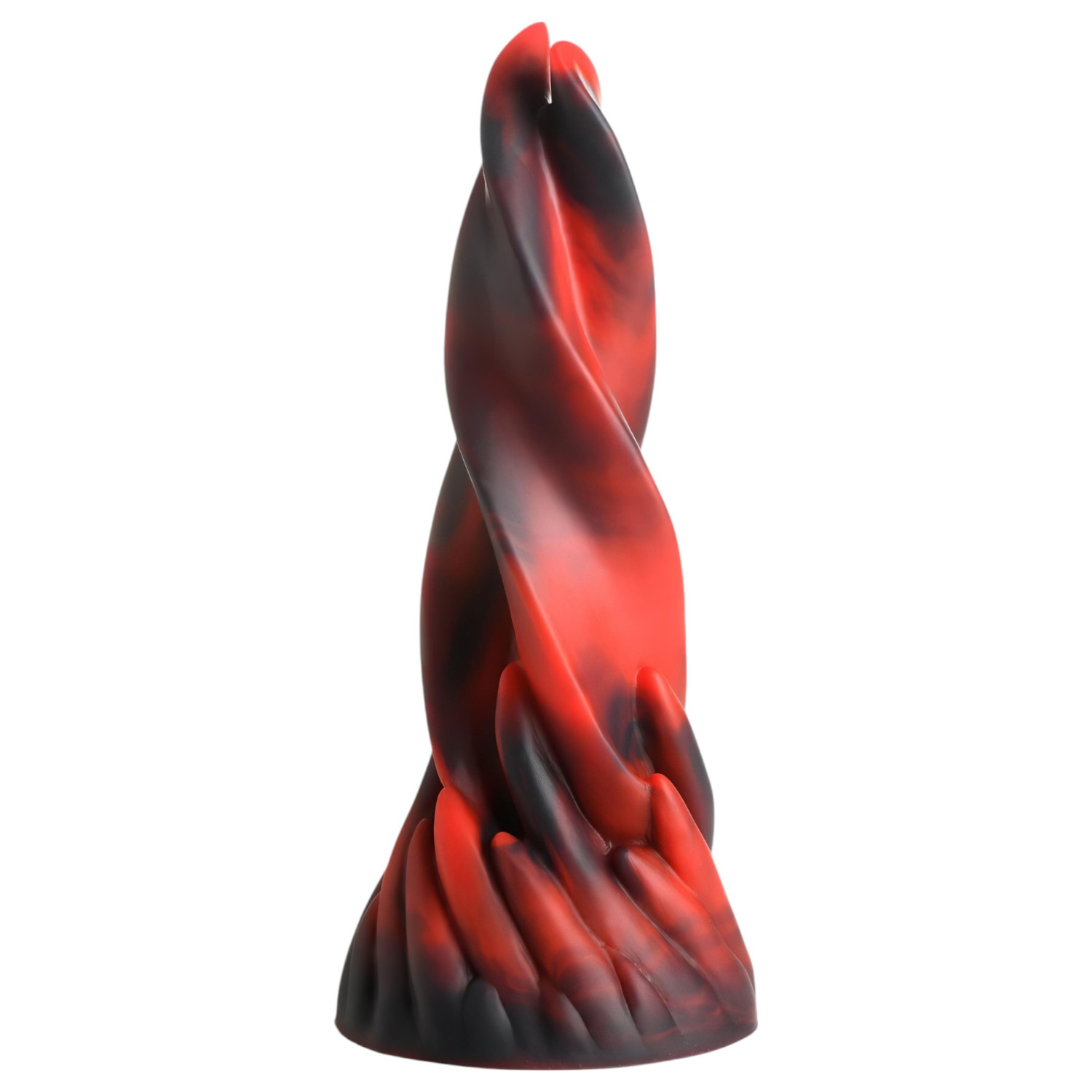 Creature Cocks Hell Kiss - skrutkovaný silikónový dildo - 19 cm - červený
