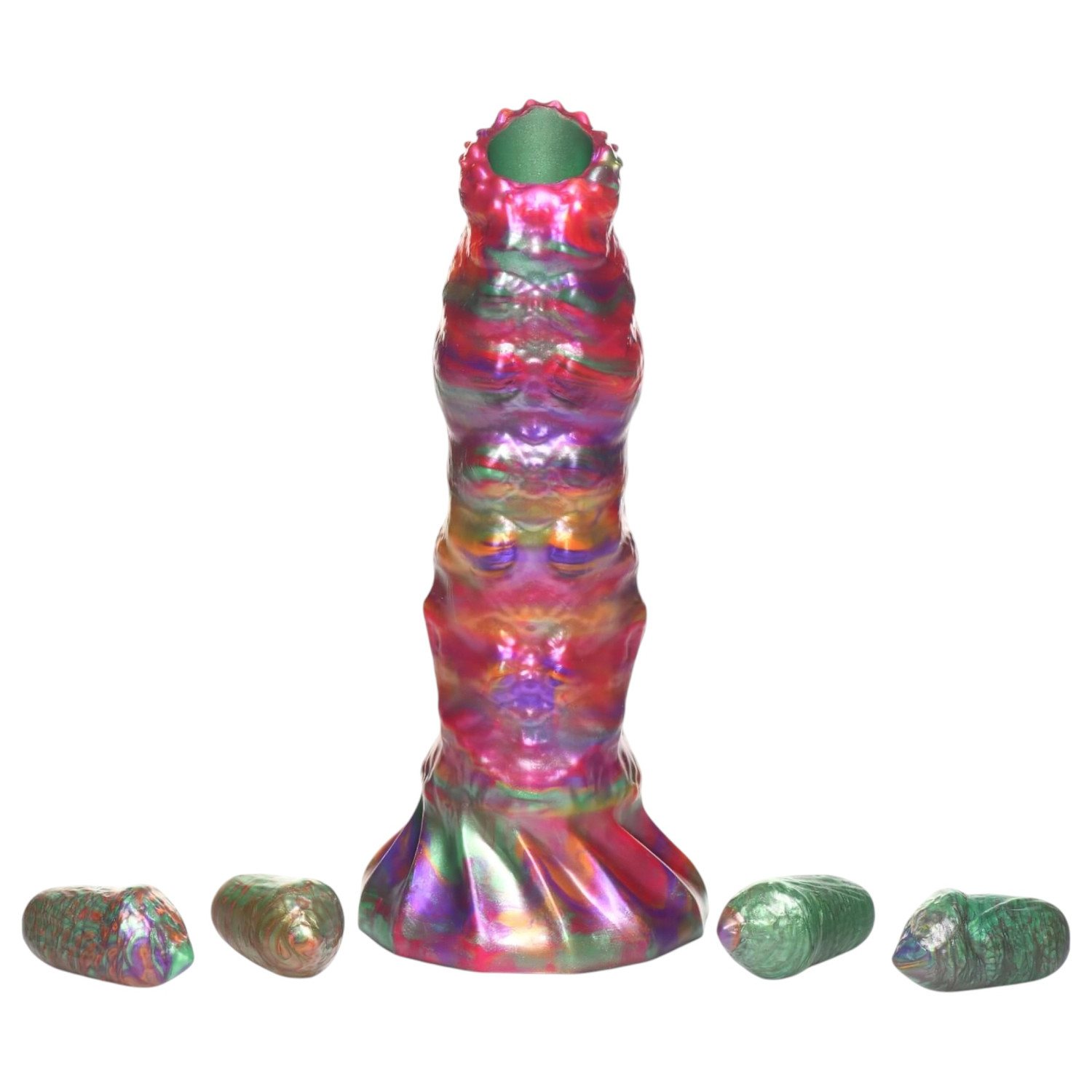 Creature Cocks Larva - ovipozitor dildo pre mimozemšťanov - dúhový