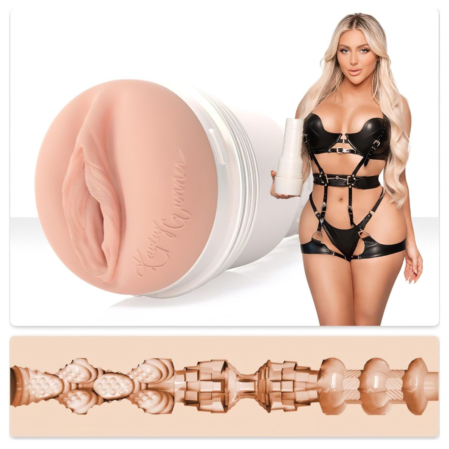 Fleshlight Kayley Gunner - realistická vagína - prírodná farba