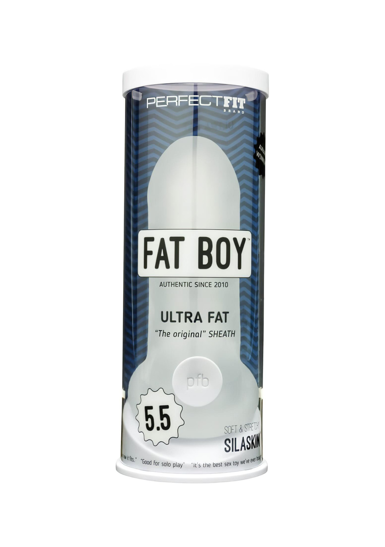 Fat Boy Original Ultra Fat - návlek na penis - 15 cm - biely