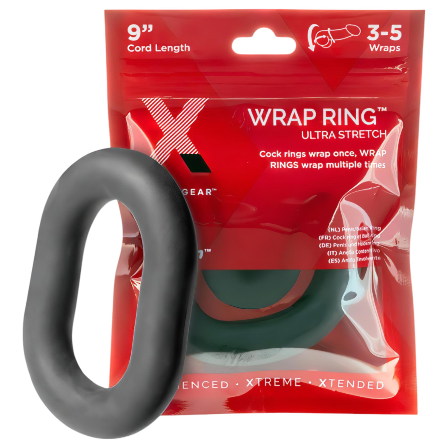 Perfect Fit Ultra Wrap 9 - hrubý erekčný krúžok - čierny (22 cm)