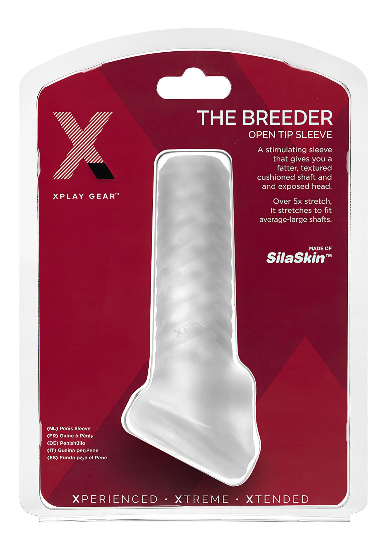 Perfect Fit Breeder - otvorený návlek na penis - biely
